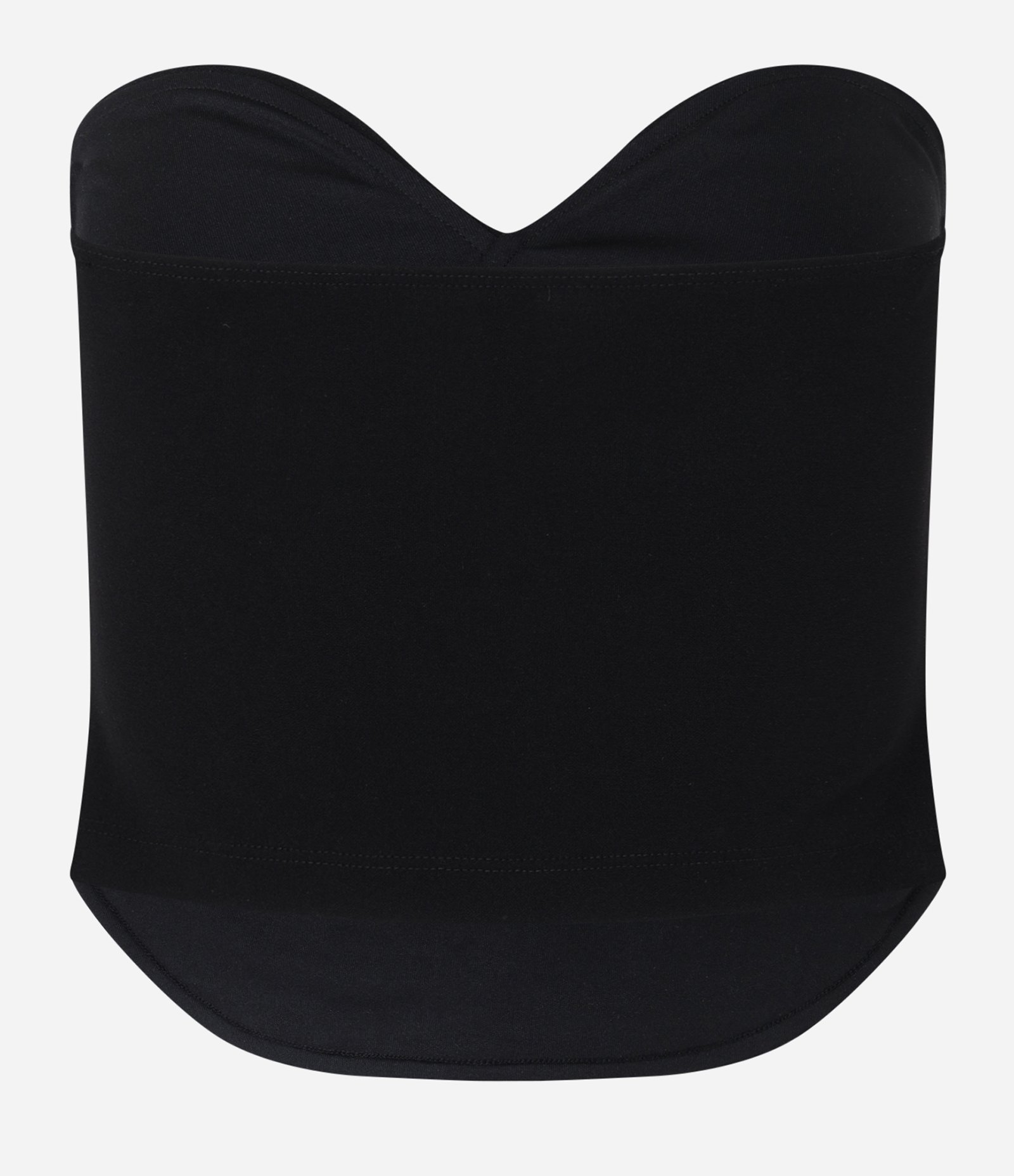 Blusa Tomara Que Caia em Crepe com Recorte no Busto Preto 5