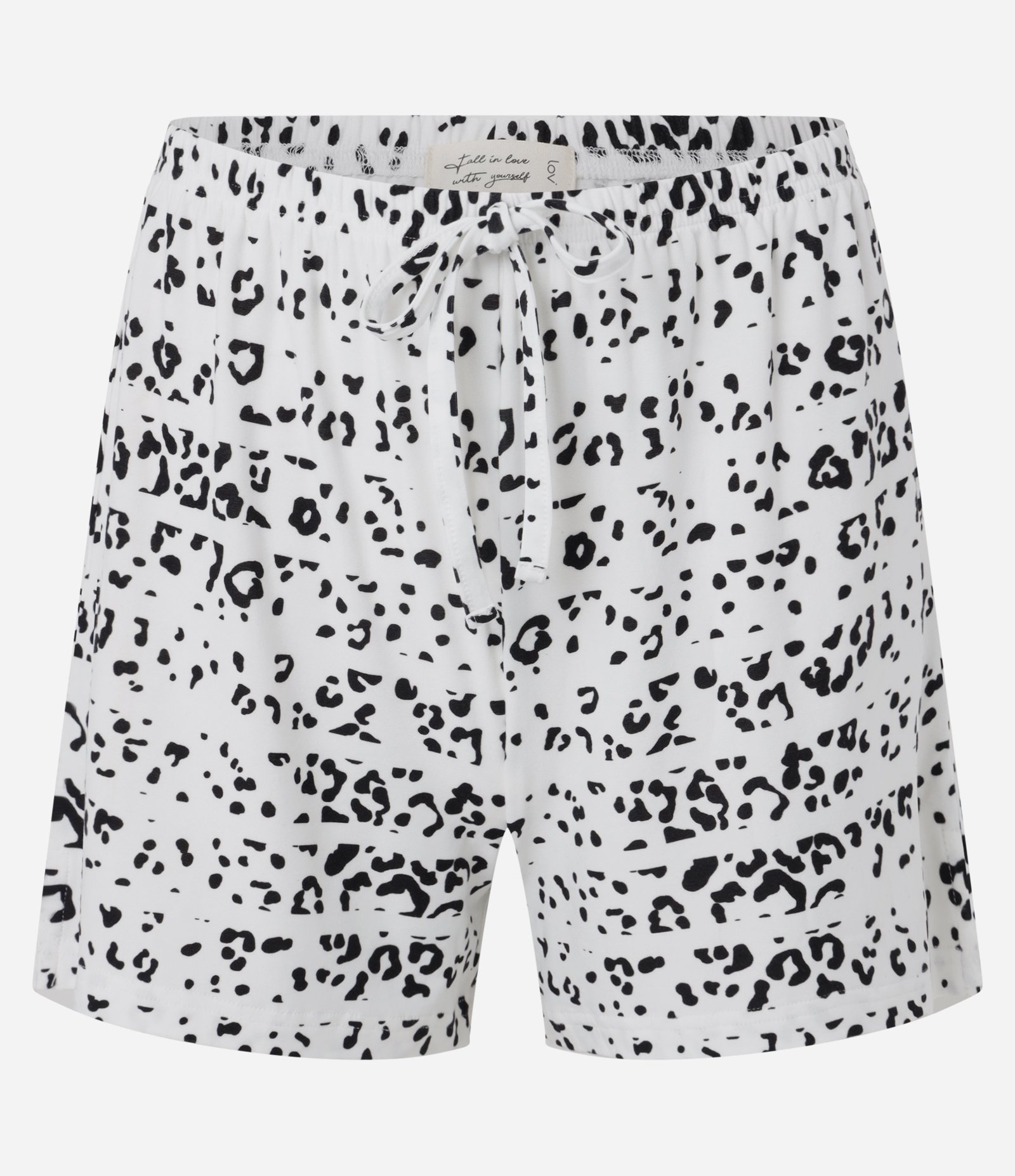 Pijama Short Doll em Peach Touch com Estampa Animal Print Onça Listrada Branco/Preto 6