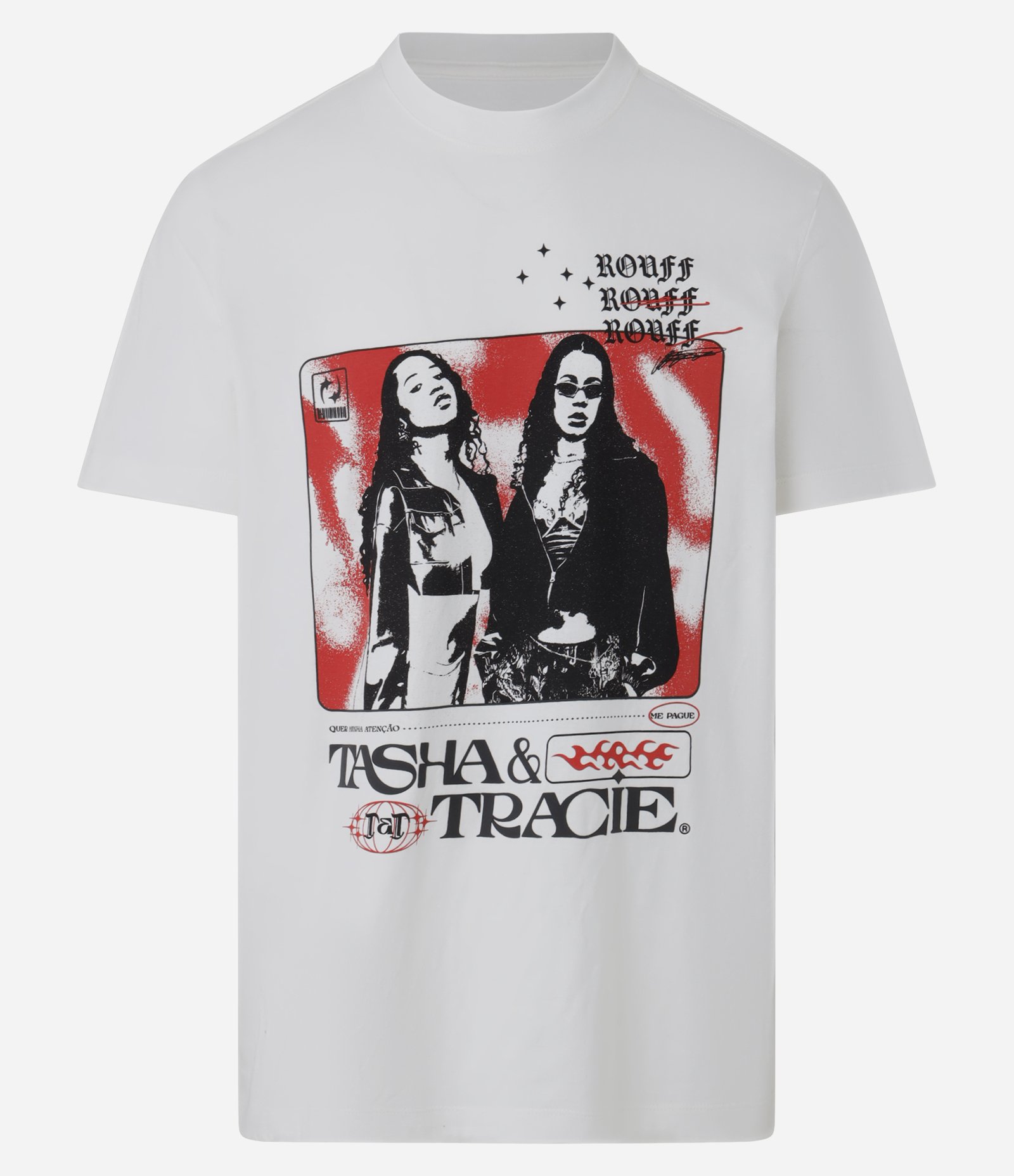 Camiseta Comfort em Algodão com Estampa Tasha e Tracie Branco 6