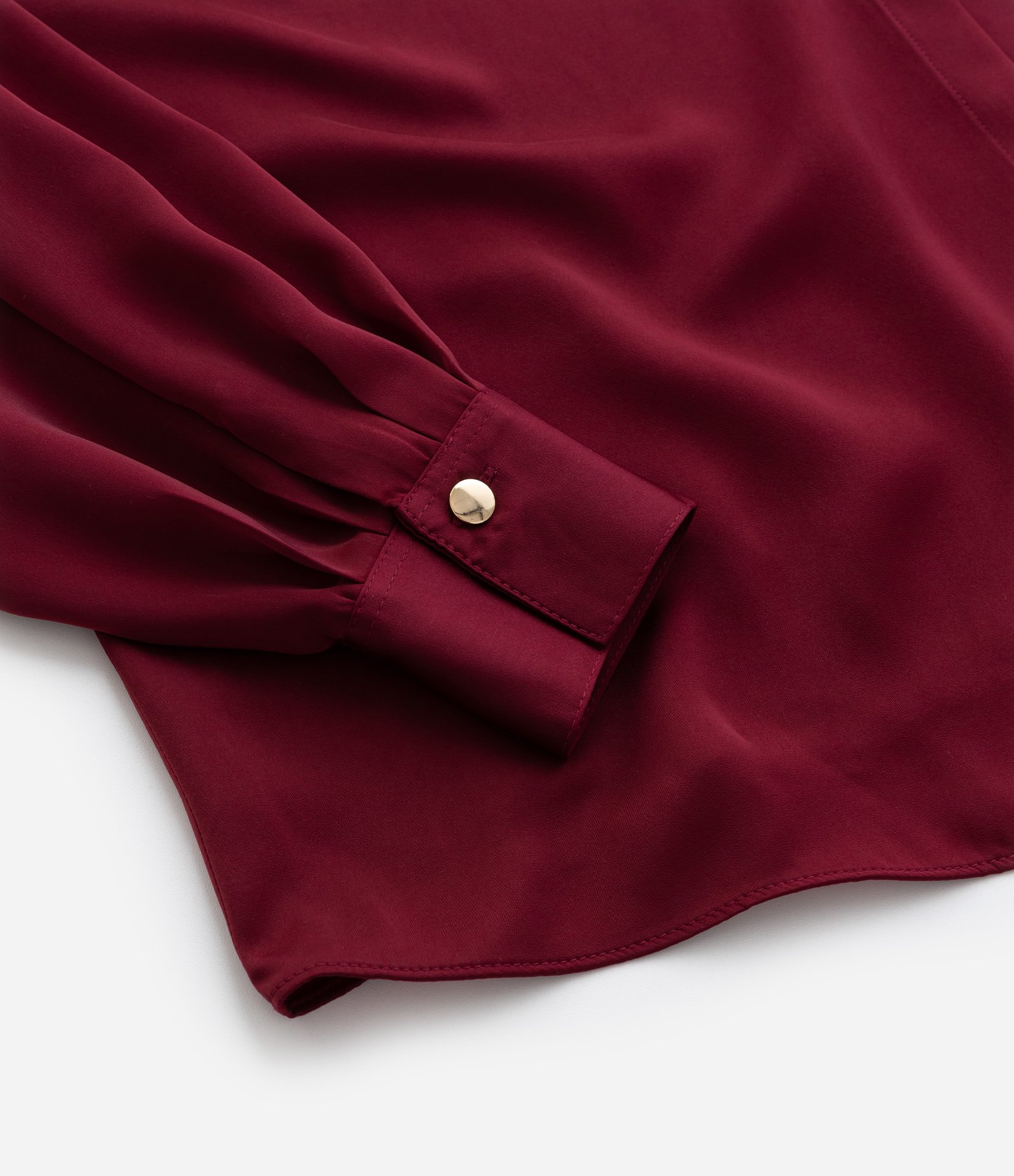 Camisa em Cetim com Manga Ampla Curve & Plus Size Vermelho 8