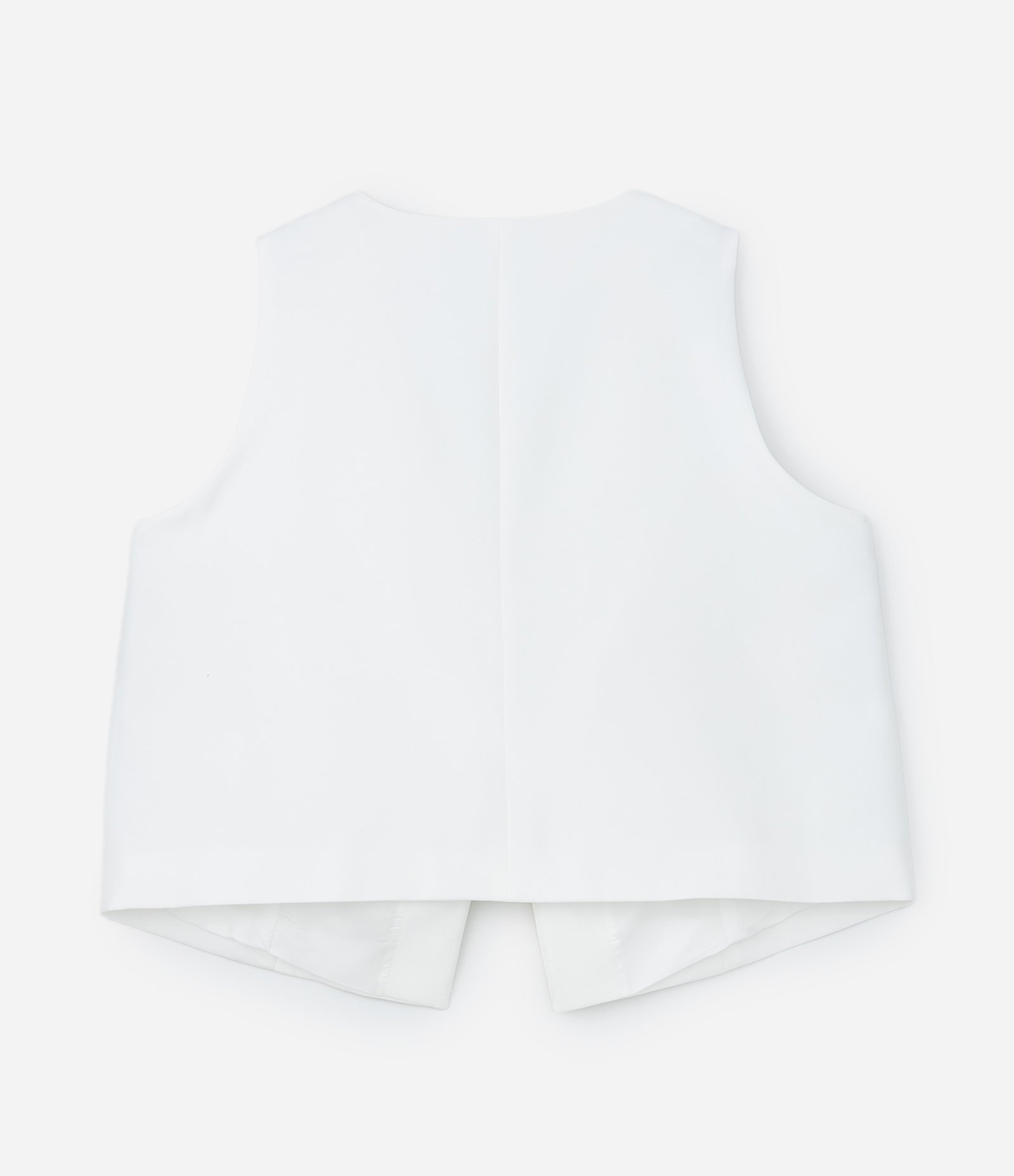 Colete Curto Alfaiataria com Lacinhos Curve e Plus Size Branco 6