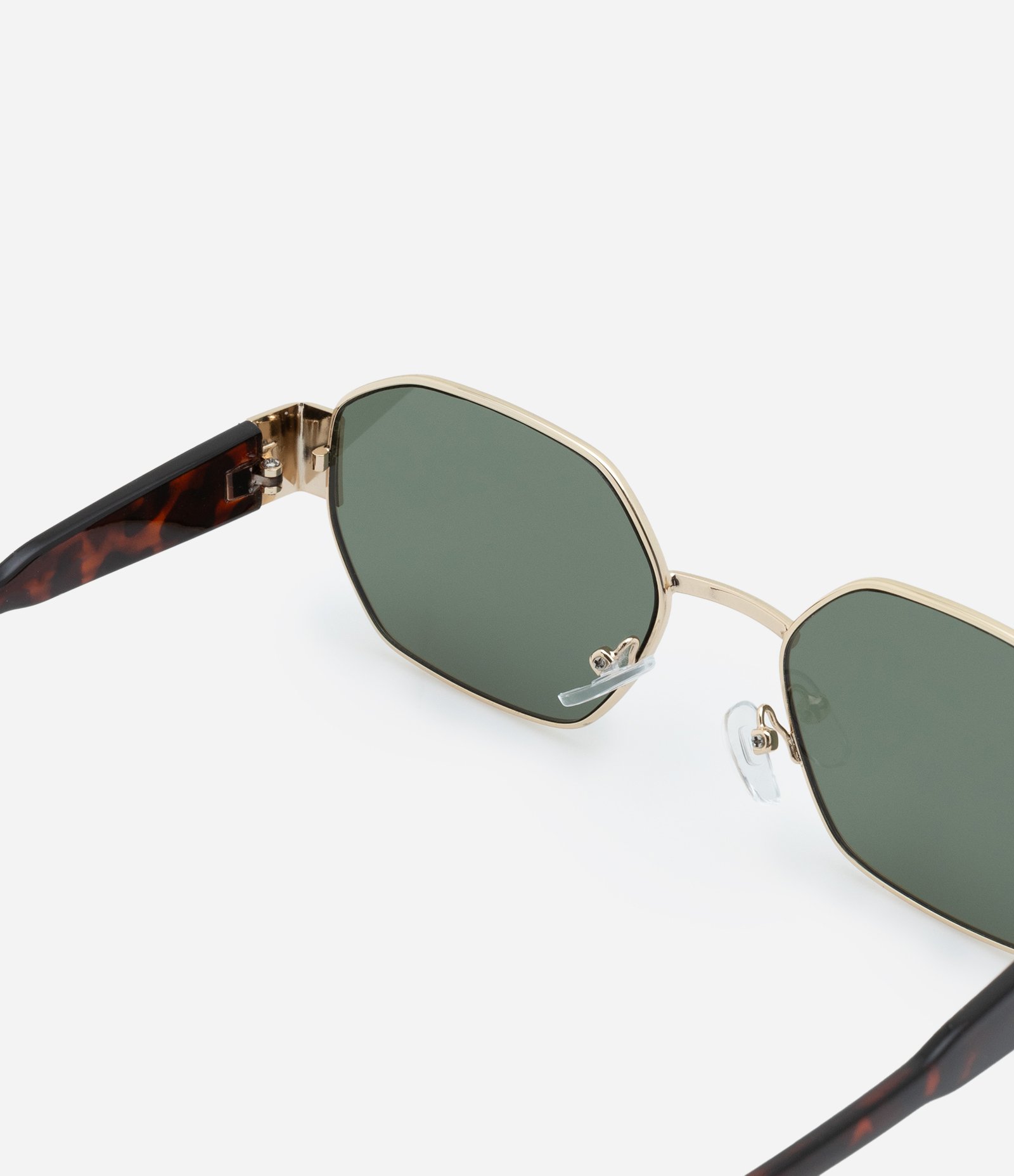 Óculos Quadrado em Metal com Haste Média e Detalhada Dourado 4