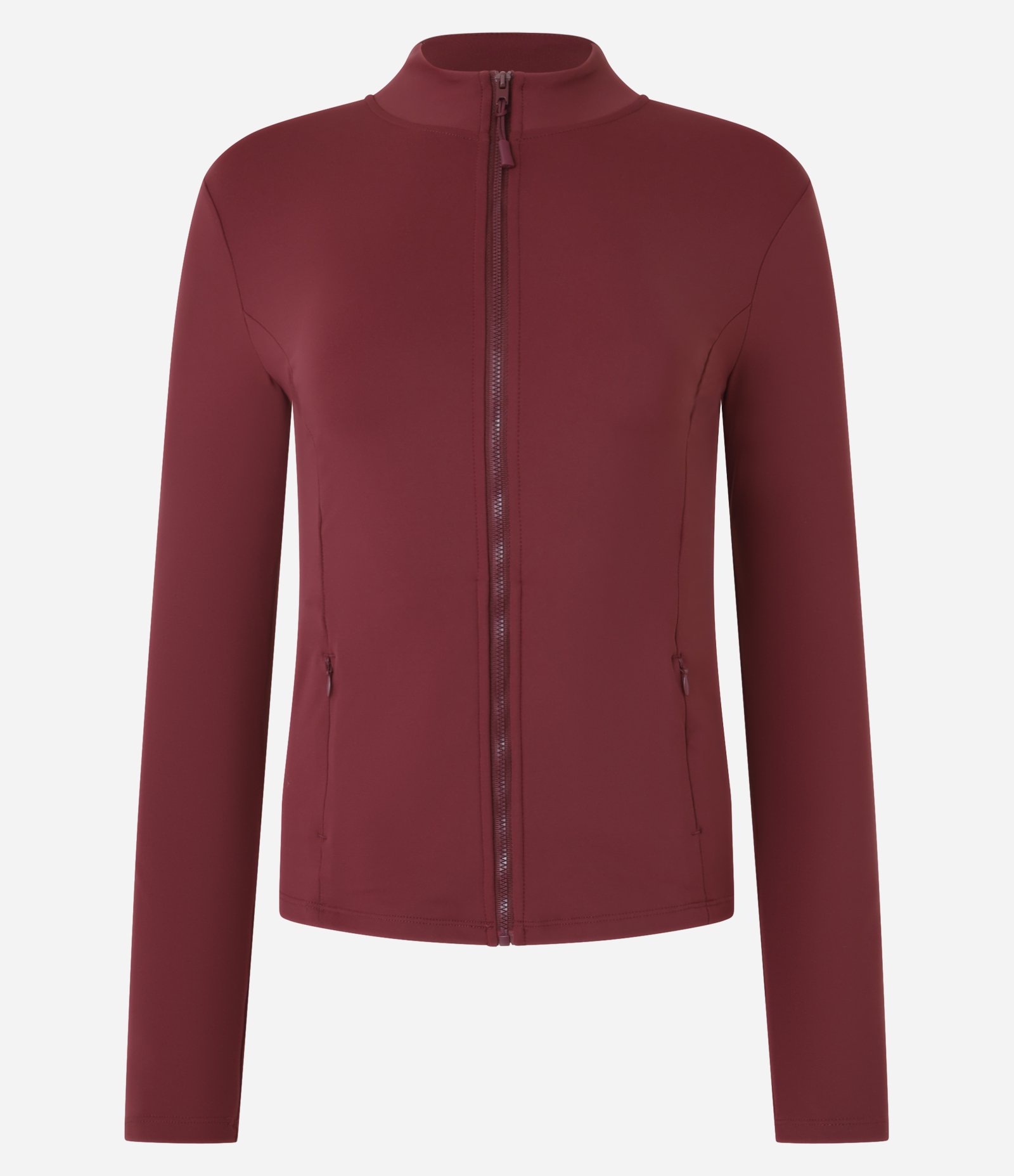 Jaqueta Esportiva em Microfibra com Bolsos e Golinha Alta Vermelho 4