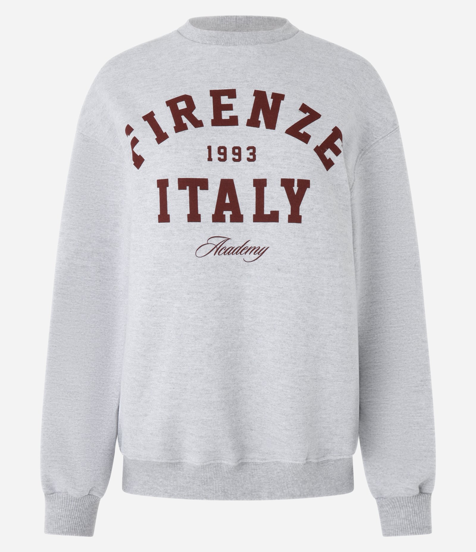 Blusão em Moletom com Forro Fleece e Estampa Firenze Italy Cinza 5