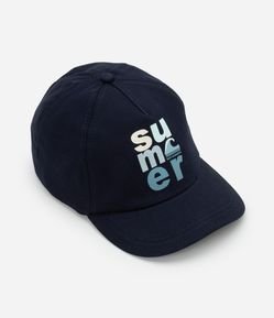 Boné Aba Reta Infantil em Sarja com Estampa Summer - Tam U