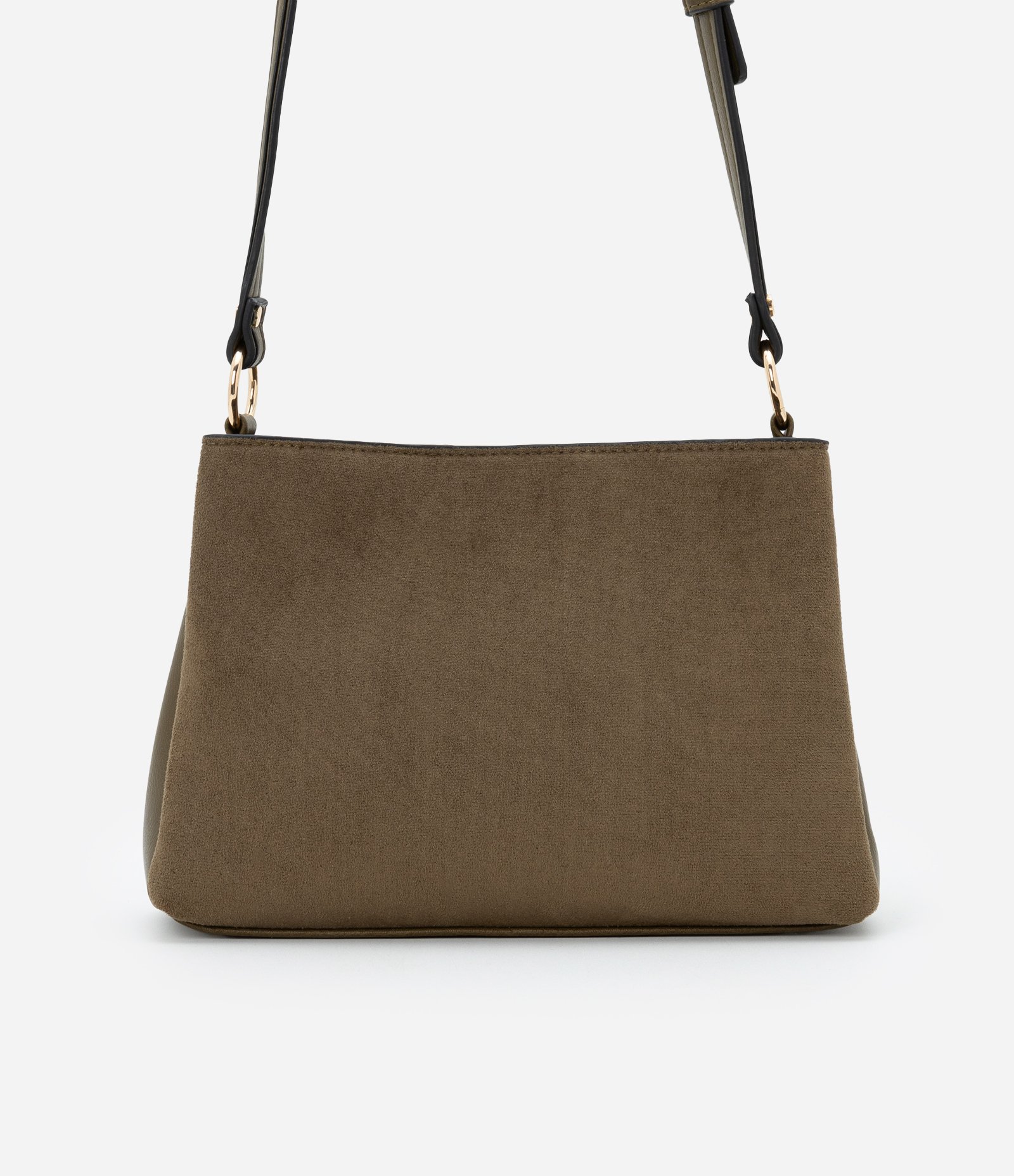 Bolsa Pequena em PU com Alça Regulável Verde Militar 4