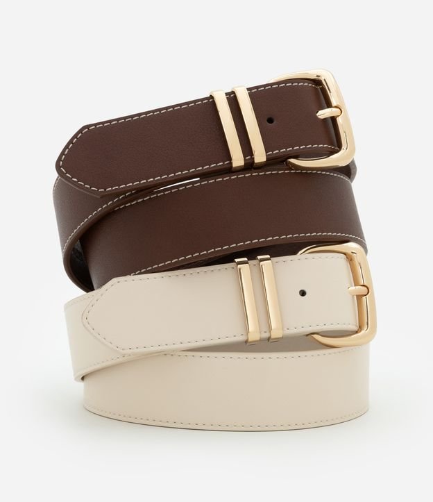 Cor: Marrom/ Off White | Tamanho: 95cm