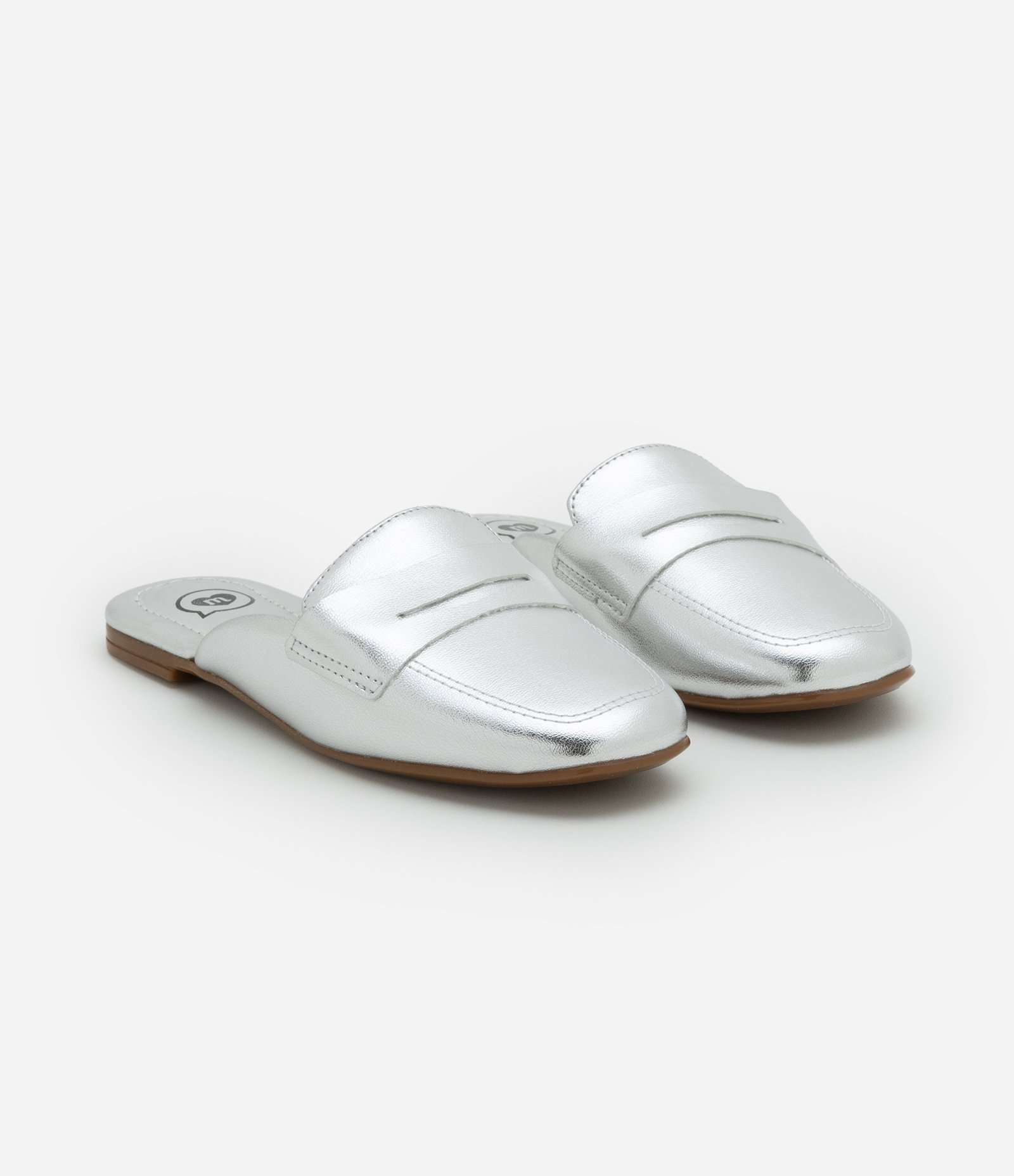 Sapato Mule Infantil em PU com Detalhe de Recorte - Tam 26 ao 35 Prata 1