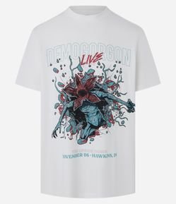 Camiseta Comfort em Algodão com Estampa Demogordon Stranger Things