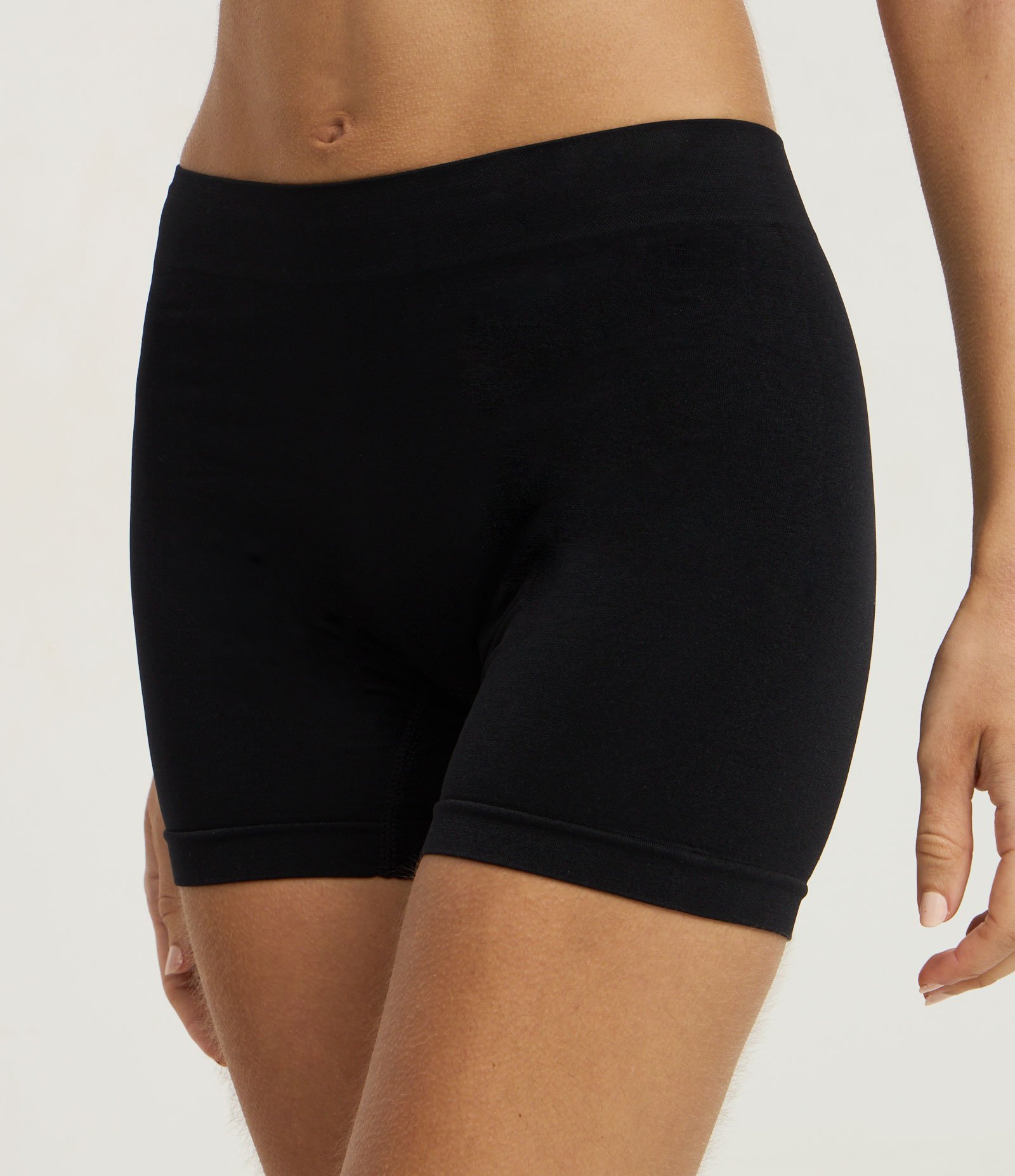 Kit 02 Calcinhas Boyshort Seamless Bege/Preto 3