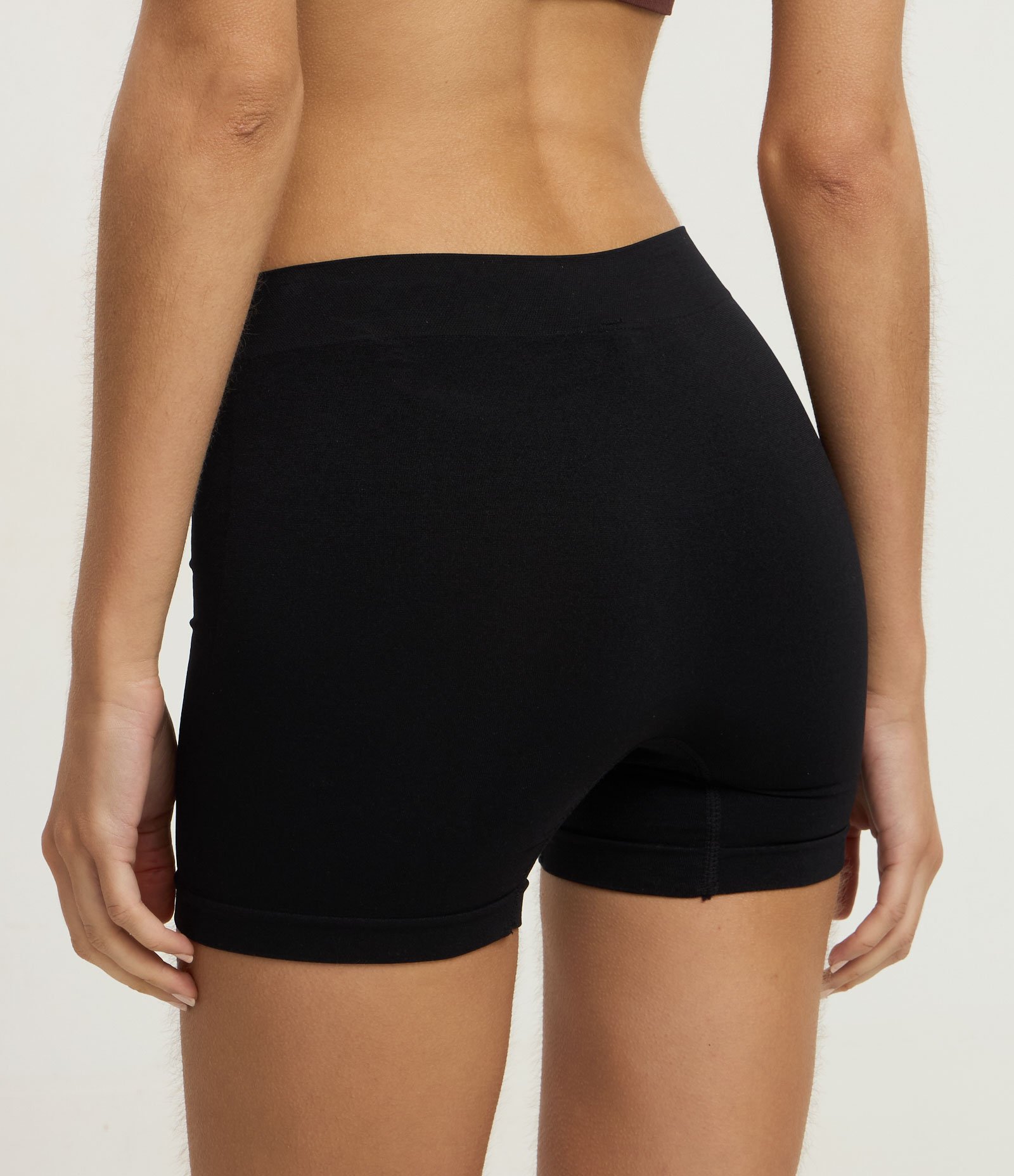 Kit 02 Calcinhas Boyshort Seamless Bege/Preto 5