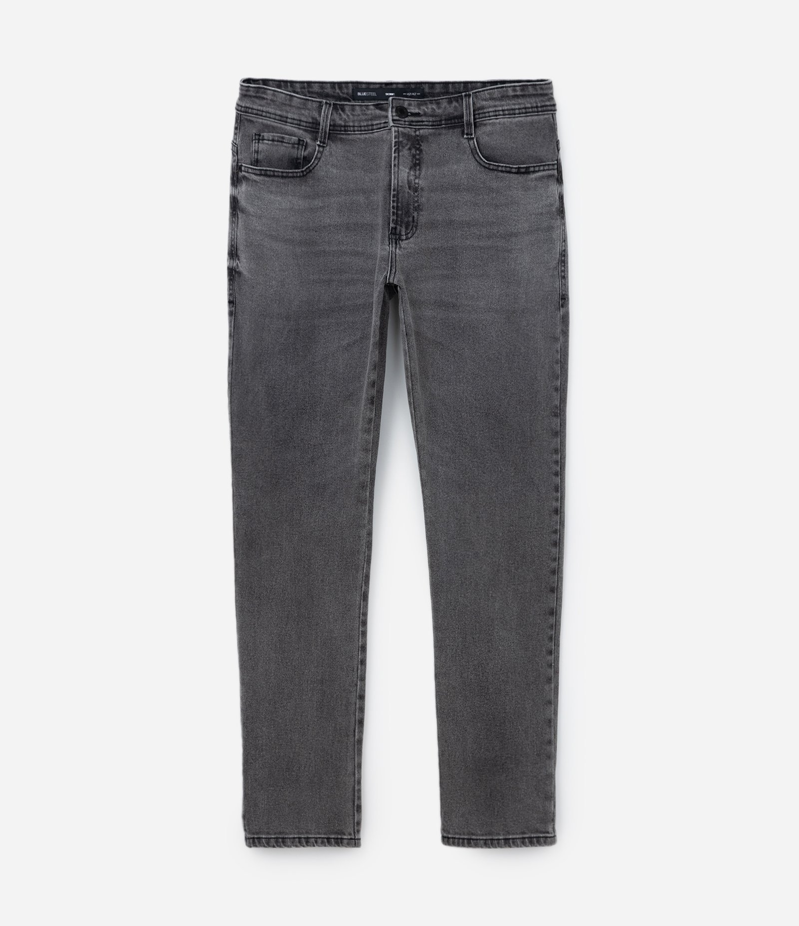 Calça Skinny em Jeans com Elastano Cinza 5