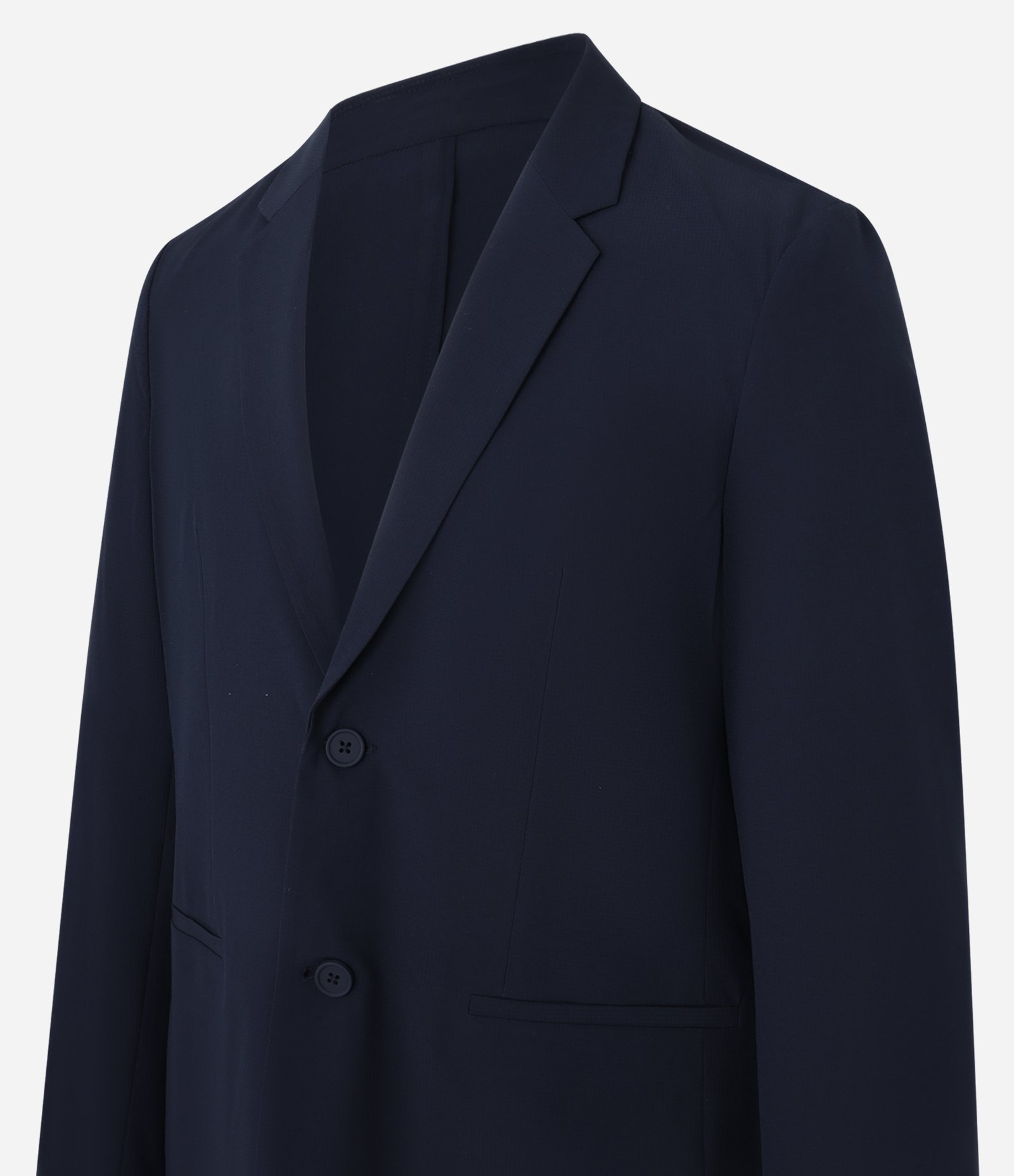 Blazer em Performance Easy Care com Textura e Gola com Lapela Azul Marinho 6