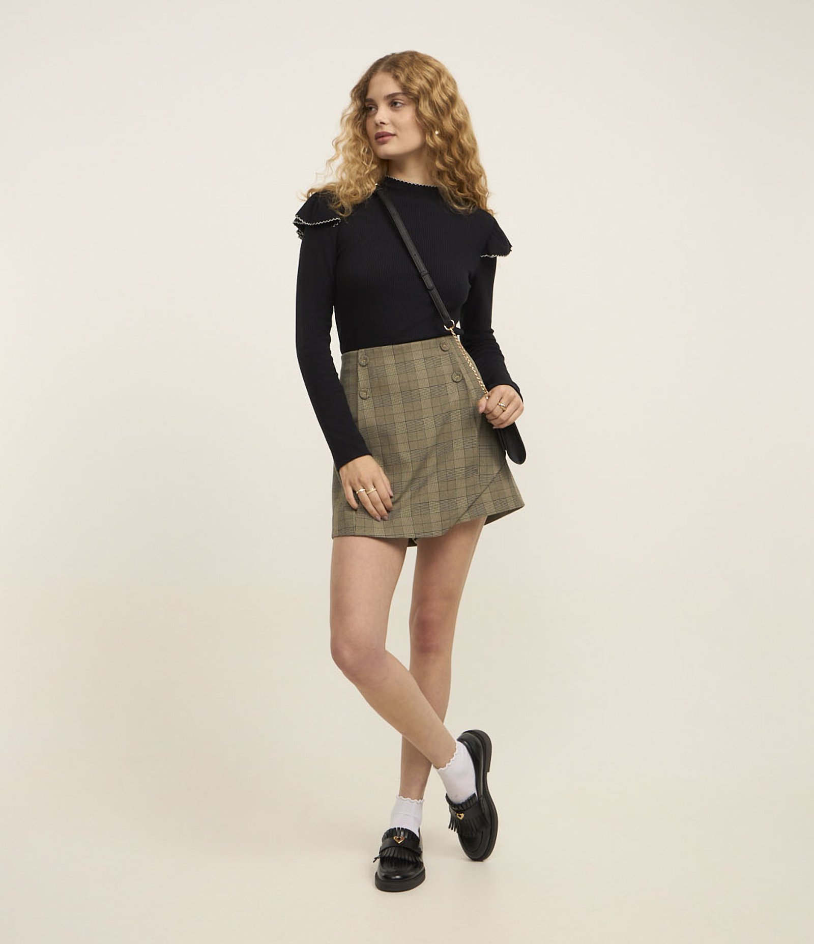 Blusa Manga Longa Texturizada Com Babadinhos Preto 2