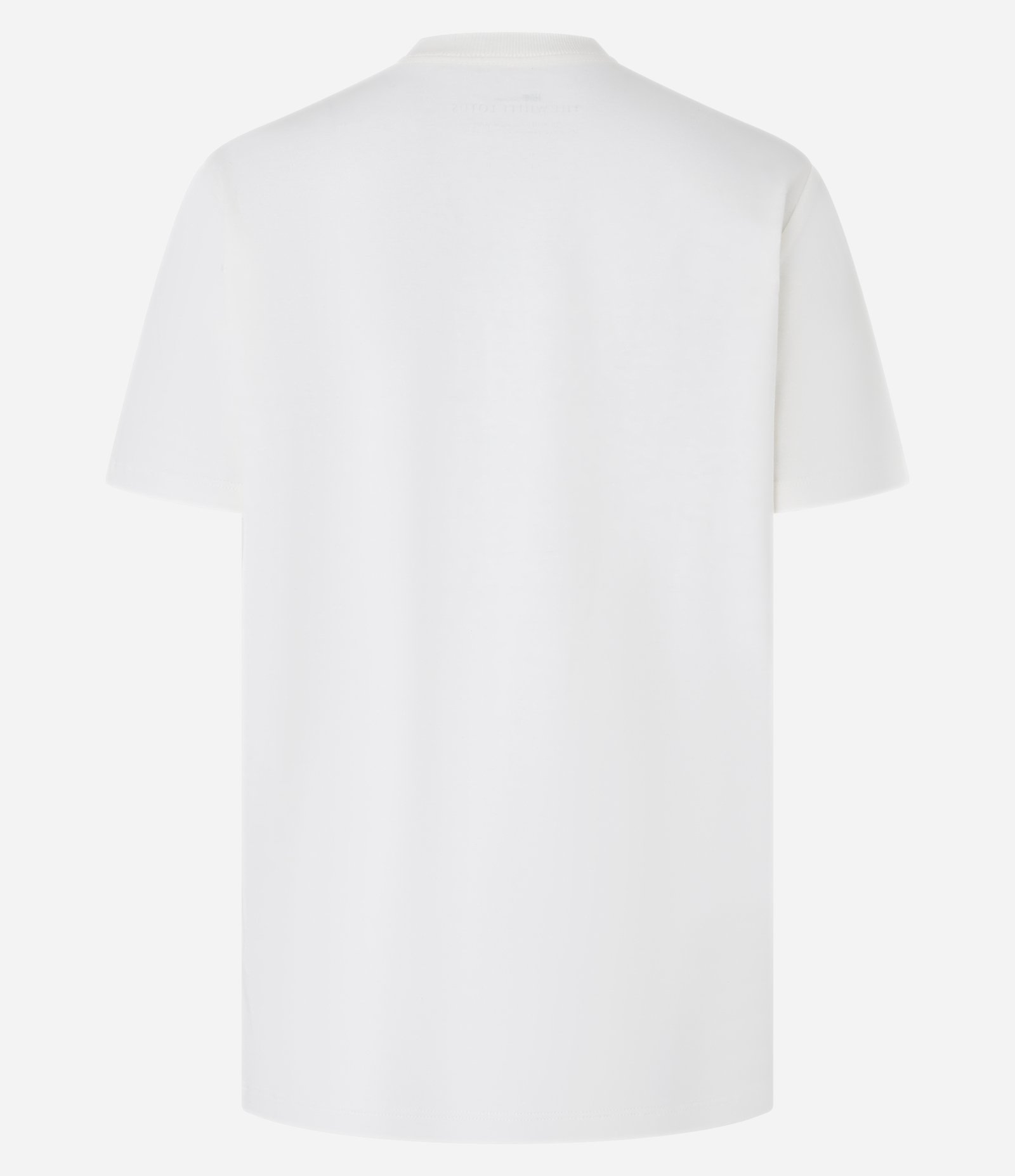 Camiseta T-shirt em Algodão com Estampa The White Lotus Branco 5
