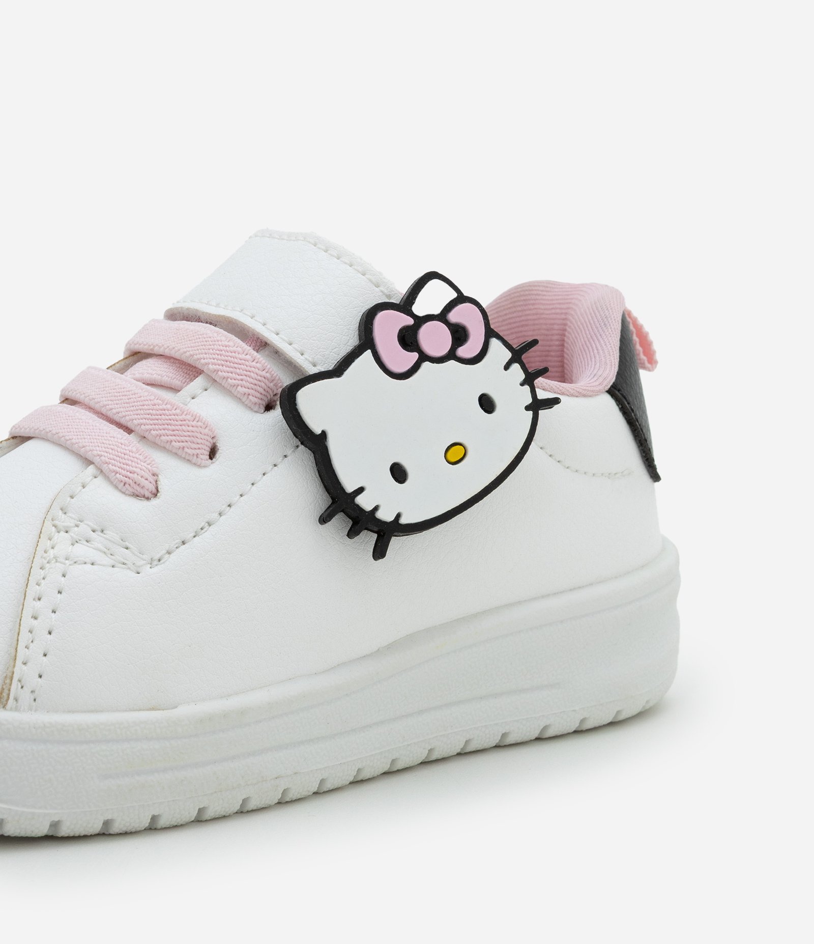 Tênis Infantil com Velcro e Patch da Hello Kitty - Tam 20 a 27 Branco 2
