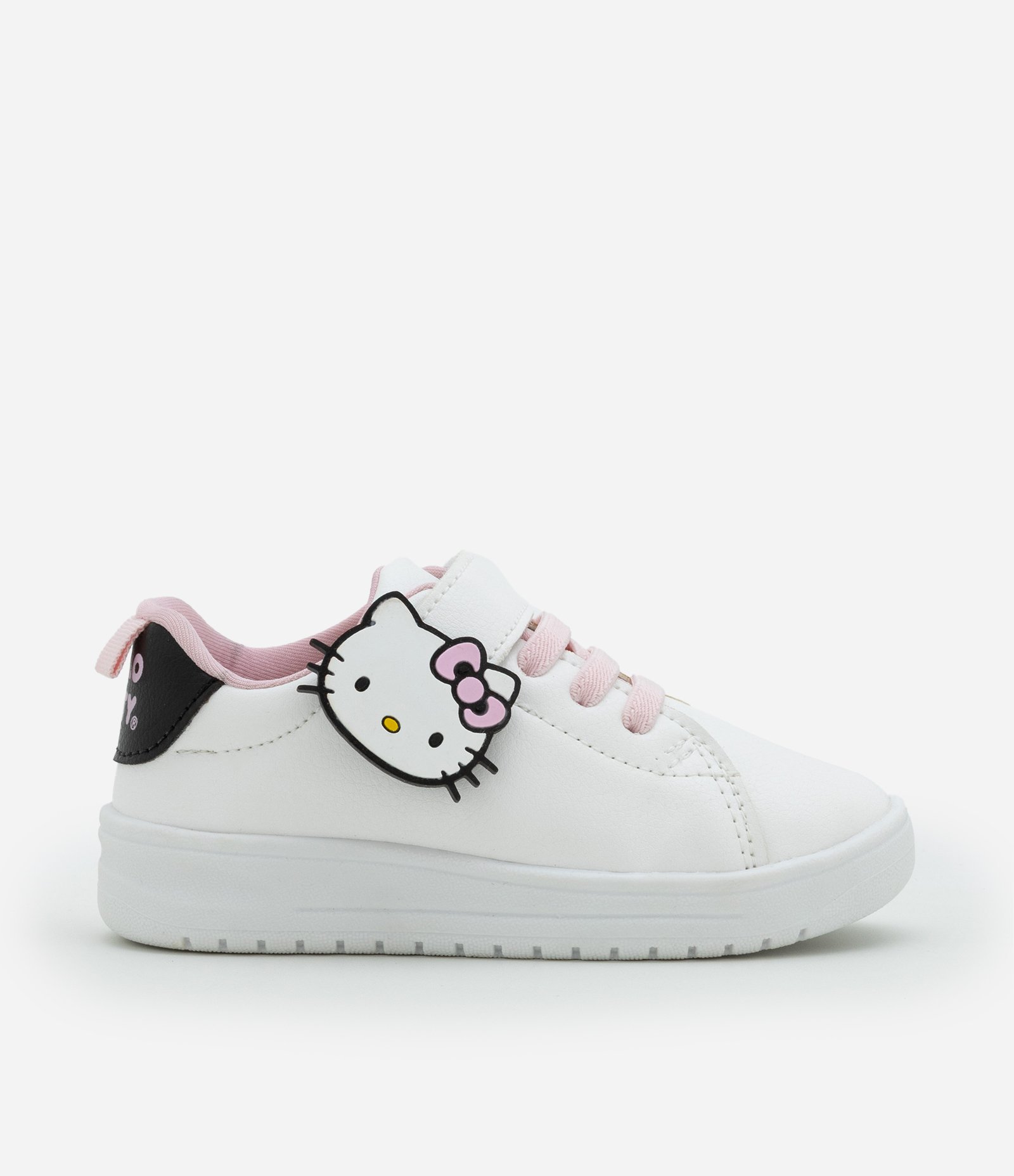 Tênis Infantil com Velcro e Patch da Hello Kitty - Tam 20 a 27 Branco 4