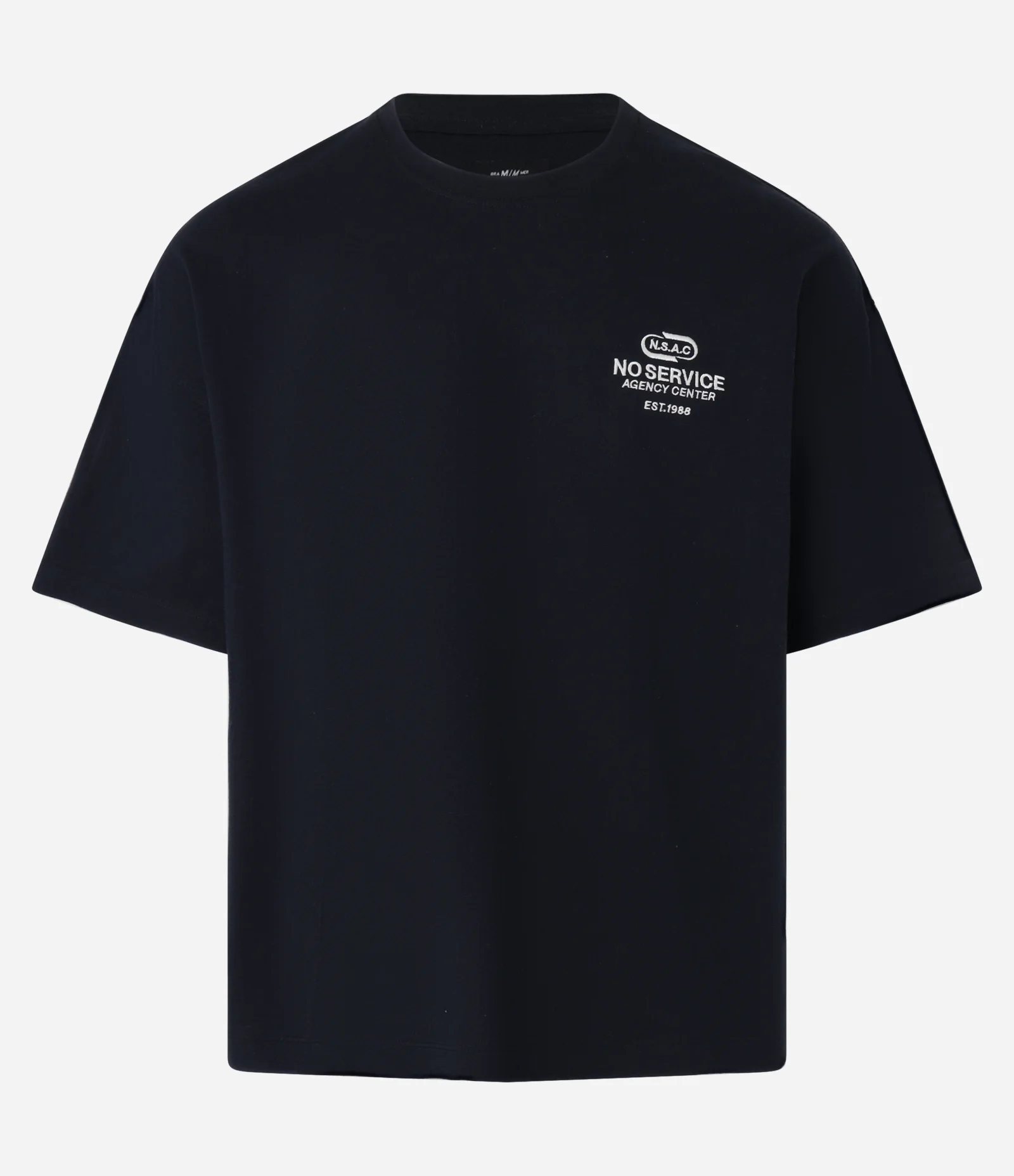 Camiseta Oversized com Estampa Bordada Preto 1