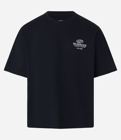 Camiseta Oversized com Estampa Bordada