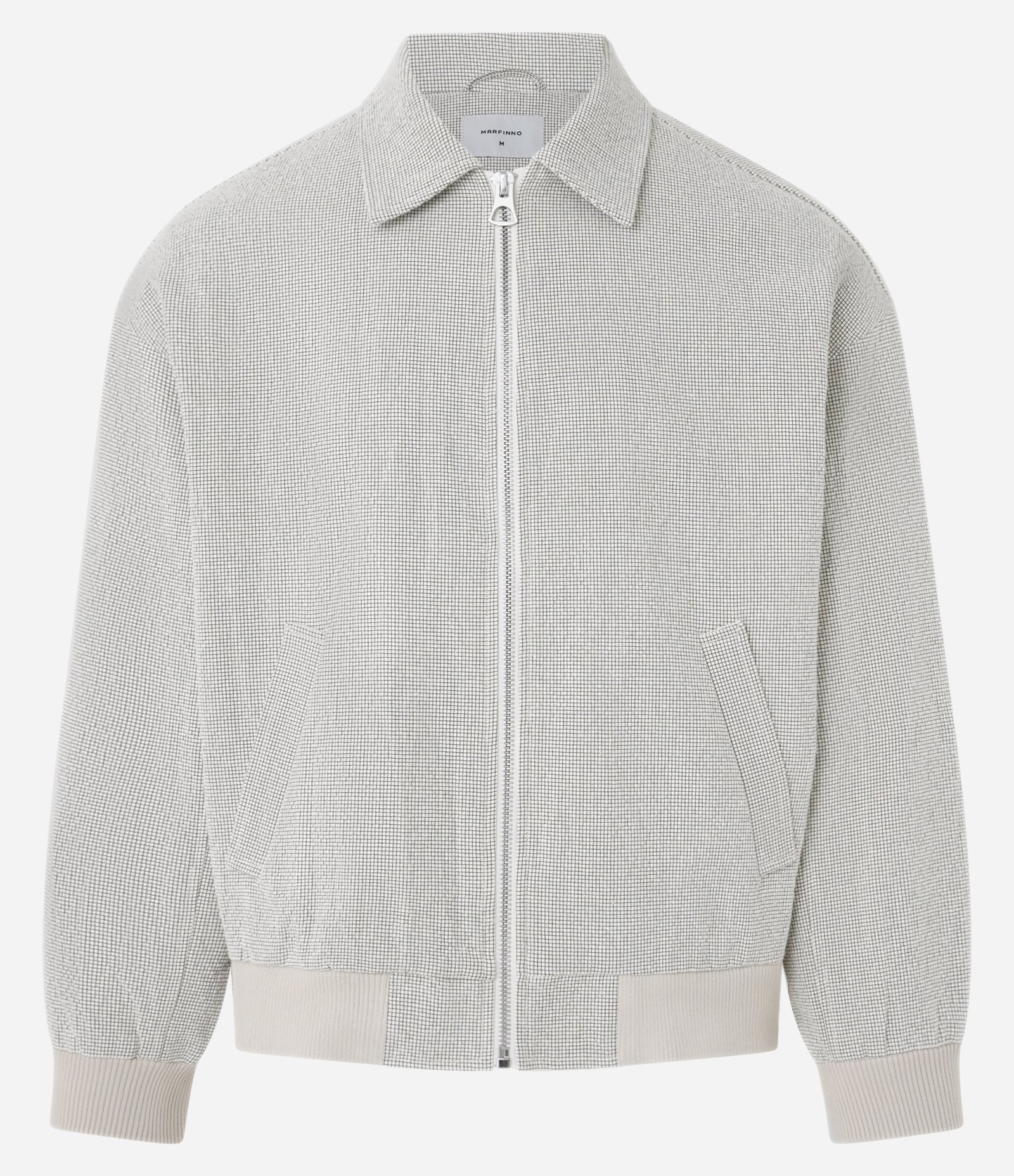 Jaqueta Texturizada em Ribana com Detalhes Contrastantes Bege 11