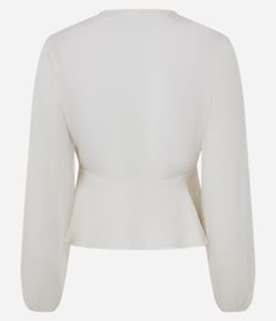 Blusa Boho Chic em Crepe Liso com Amarração Frontal