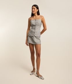 Short Saia em Alfaiataria com Brilhos