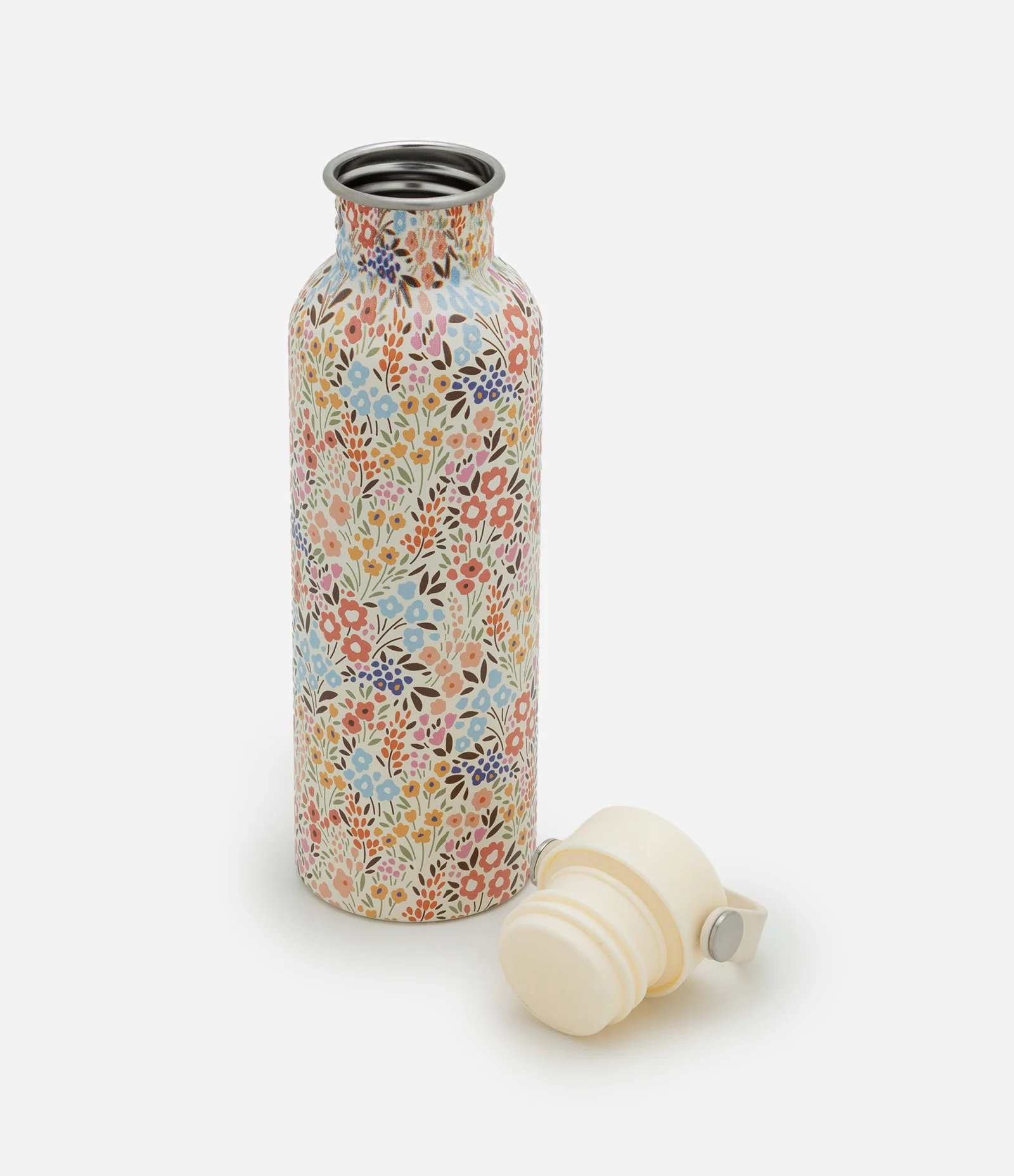 Garrafa Térmica em Metal com Estampa Floral com Alça 550ml Multicores 2