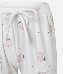 Pijama Longo em Plush com Estampa Gatinhos Lovely