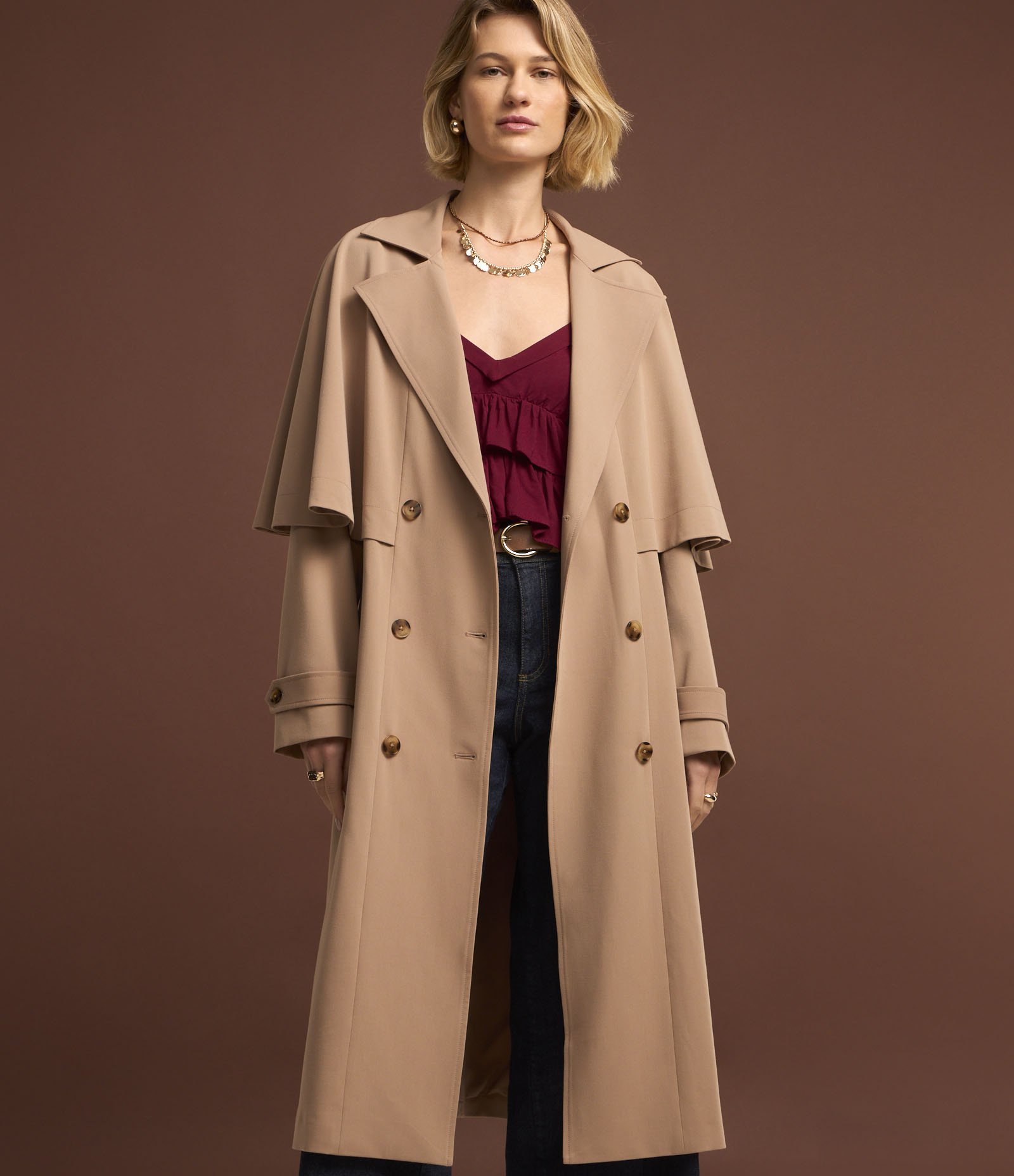 Calça Wide Leg em Jeans com Elastano Azul Escuro 2