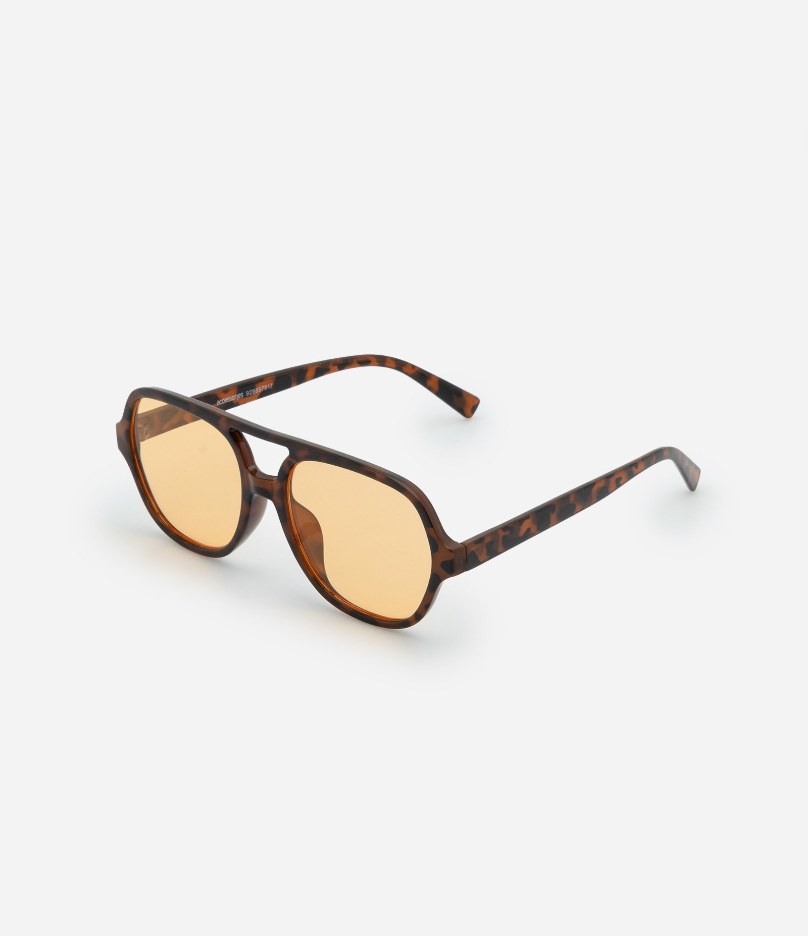 Óculos Aviador com Ponte Dupla e Lente Clear Tartaruga 5