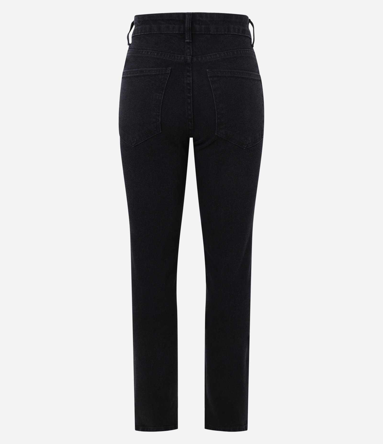 Calça Slim em Jeans com Elastano e Fenda Preto 9