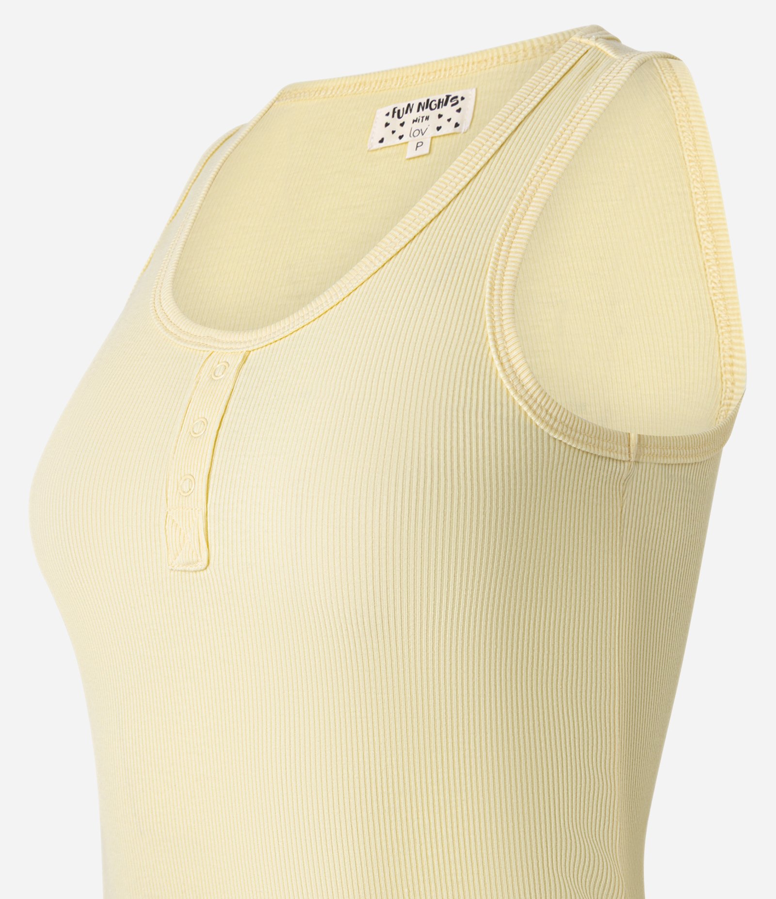 Pijama Short Doll Regata em Ribana com Estampa Floral Amarelo 5