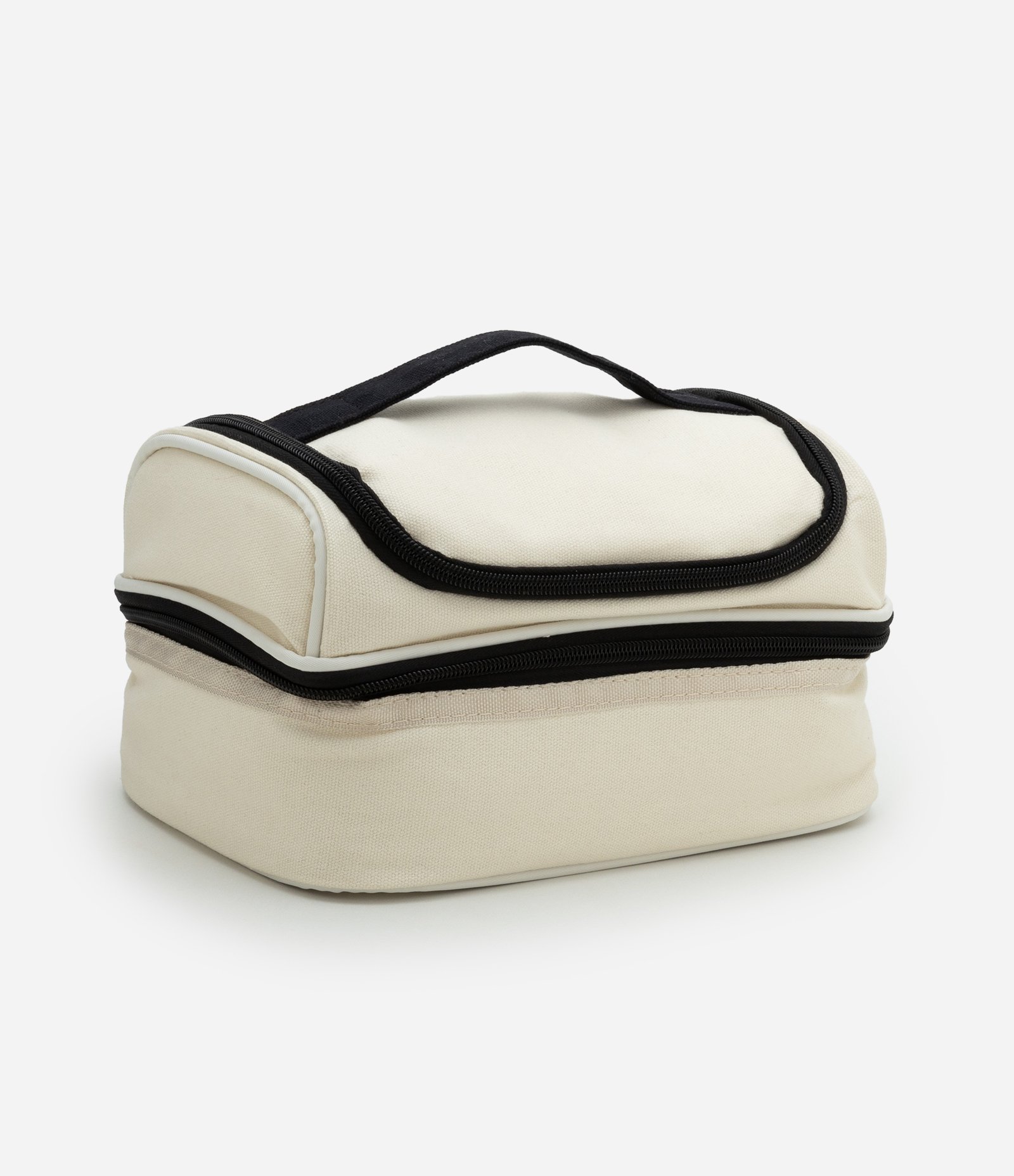 Lancheira Térmica com Divisórias e Alça de Mão Bege 1