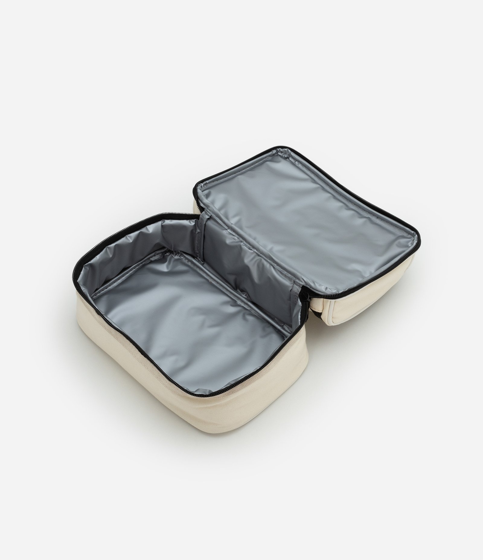 Lancheira Térmica com Divisórias e Alça de Mão Bege 4