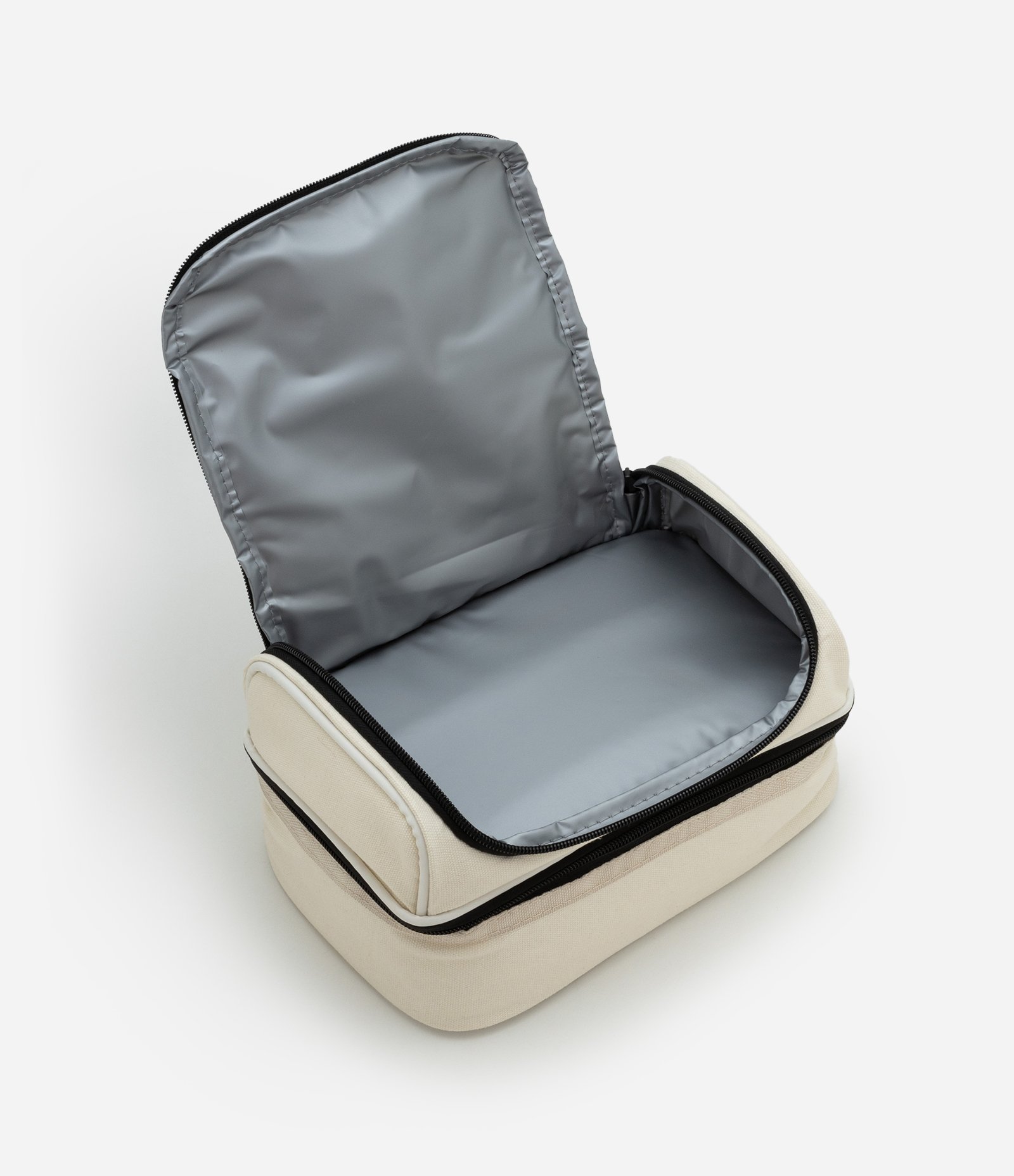 Lancheira Térmica com Divisórias e Alça de Mão Bege 5