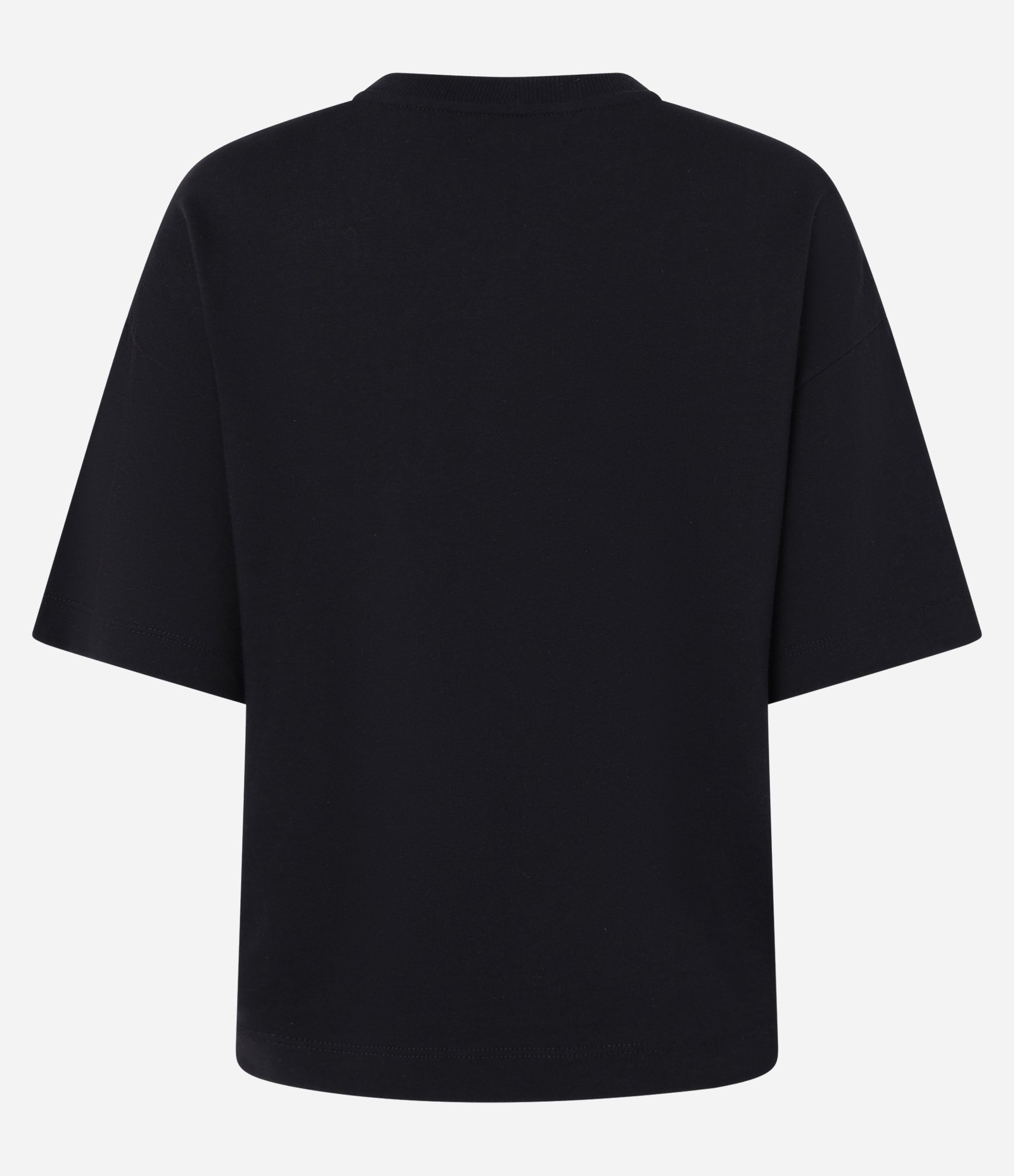 Blusa Oversized Básica em Malhão com Manga Curta Preto 2