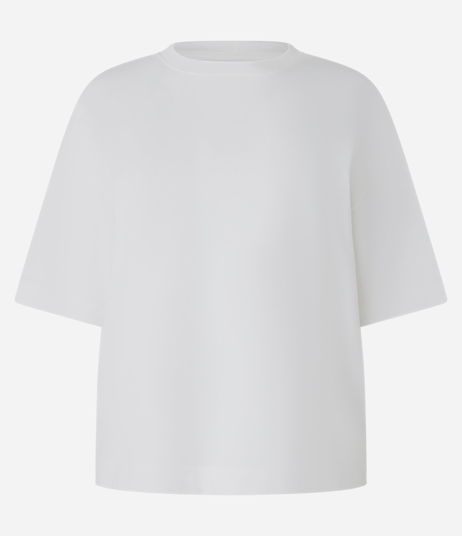 Blusa Oversized Básica em Malhão com Manga Curta Branco 5