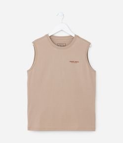 Regata Infantil com Lettering Frente e Verso Costa Rica - Tam 5 a 14 Anos