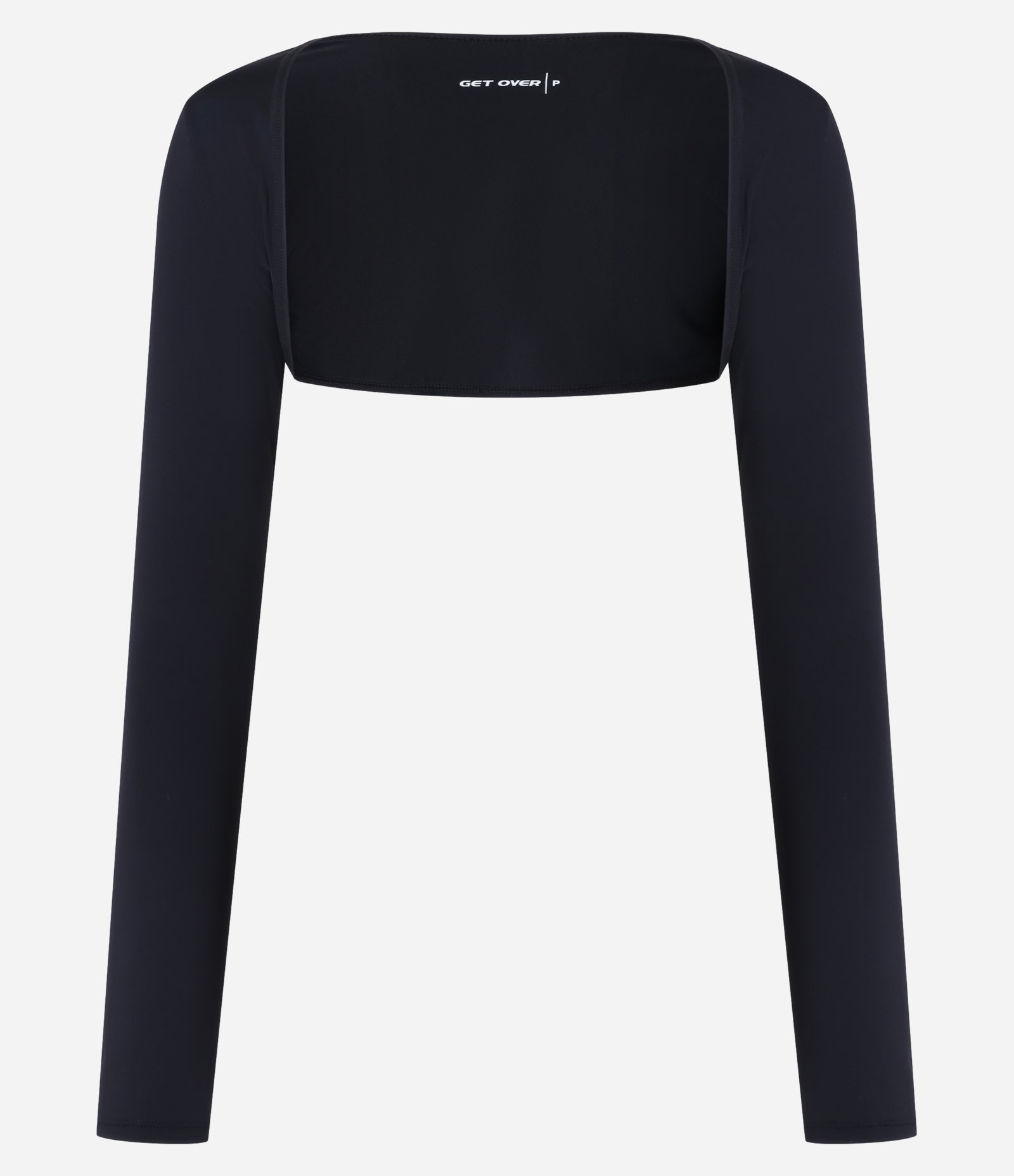 Casaco Bolero Esportivo em Microfibra com Mangas Longas Preto 5