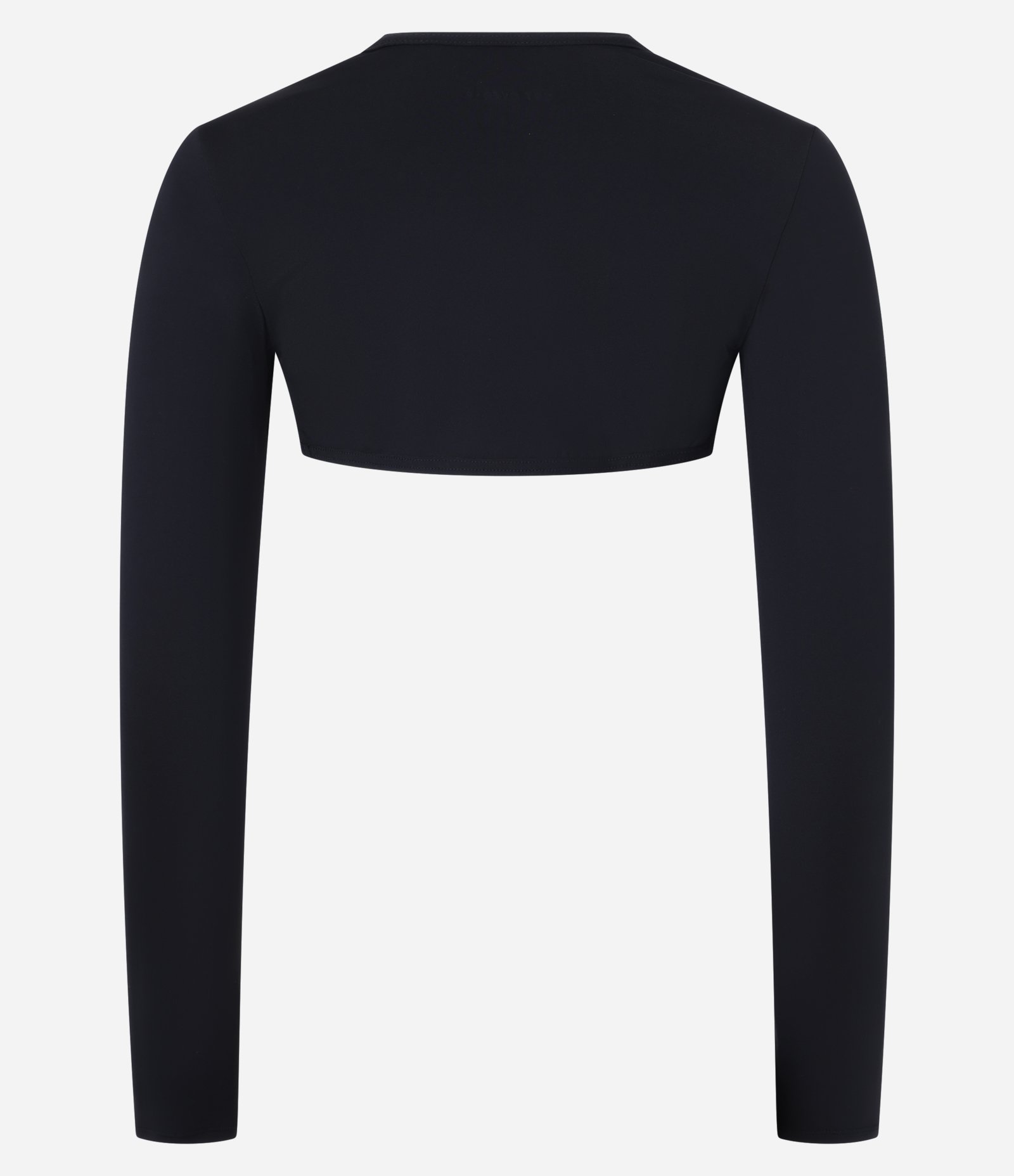 Casaco Bolero Esportivo em Microfibra com Mangas Longas Preto 6