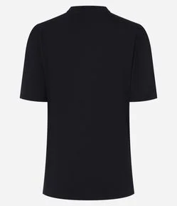 Blusa Slim em Algodão com Bordado de Abelhas