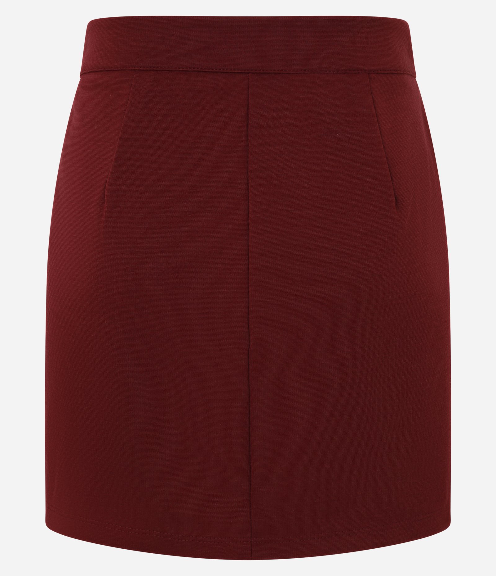 Saia Curta em Ponto Roma com Pences Vermelho 6