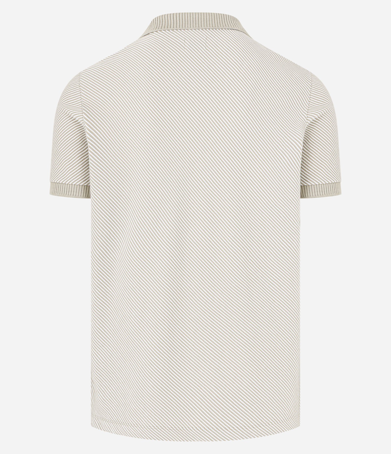 Camiseta Polo Comfort com Textura Diagonal Bege 7