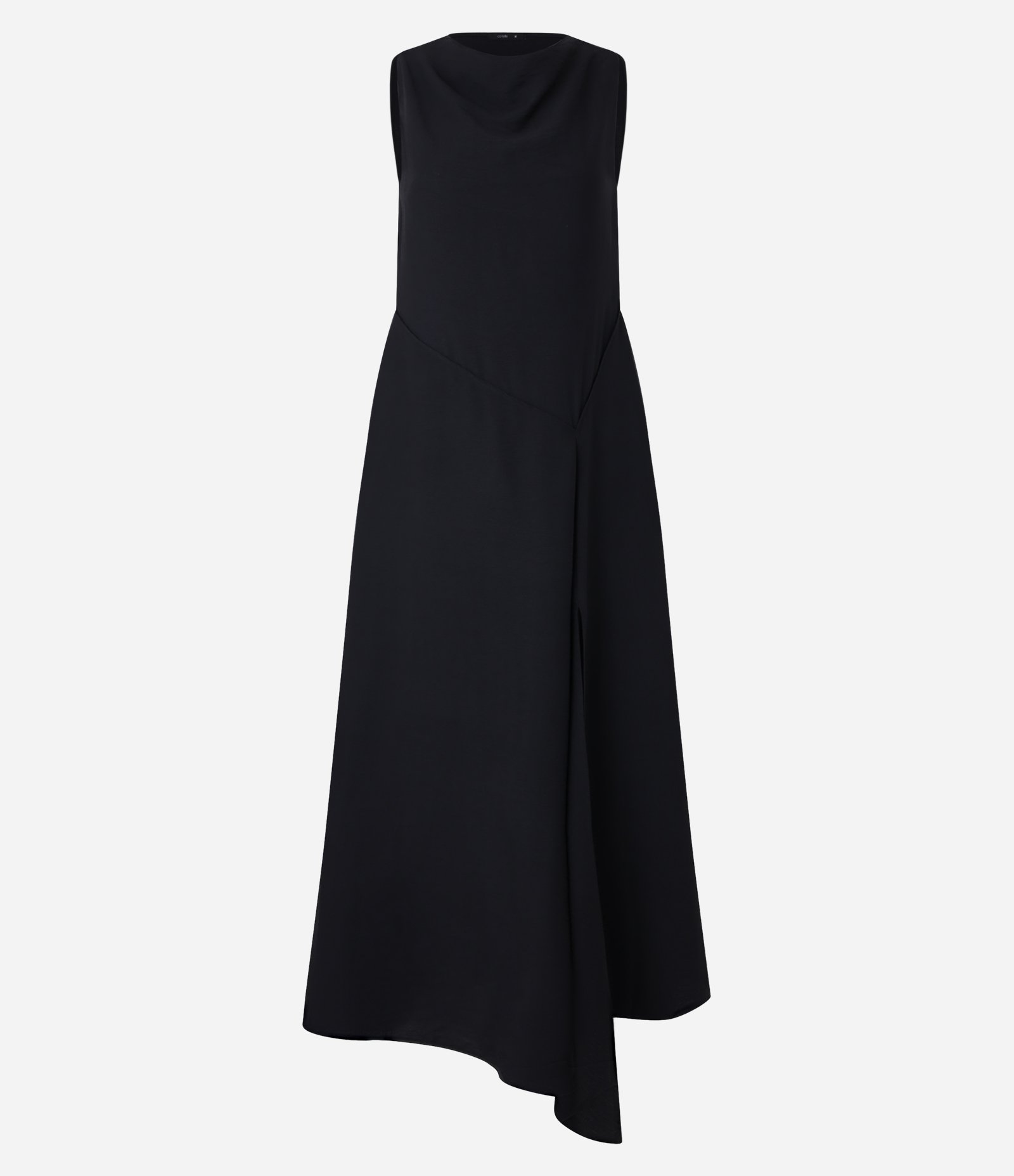 Vestido New Midi com Drapeado e Zíper na Lateral Preto 4