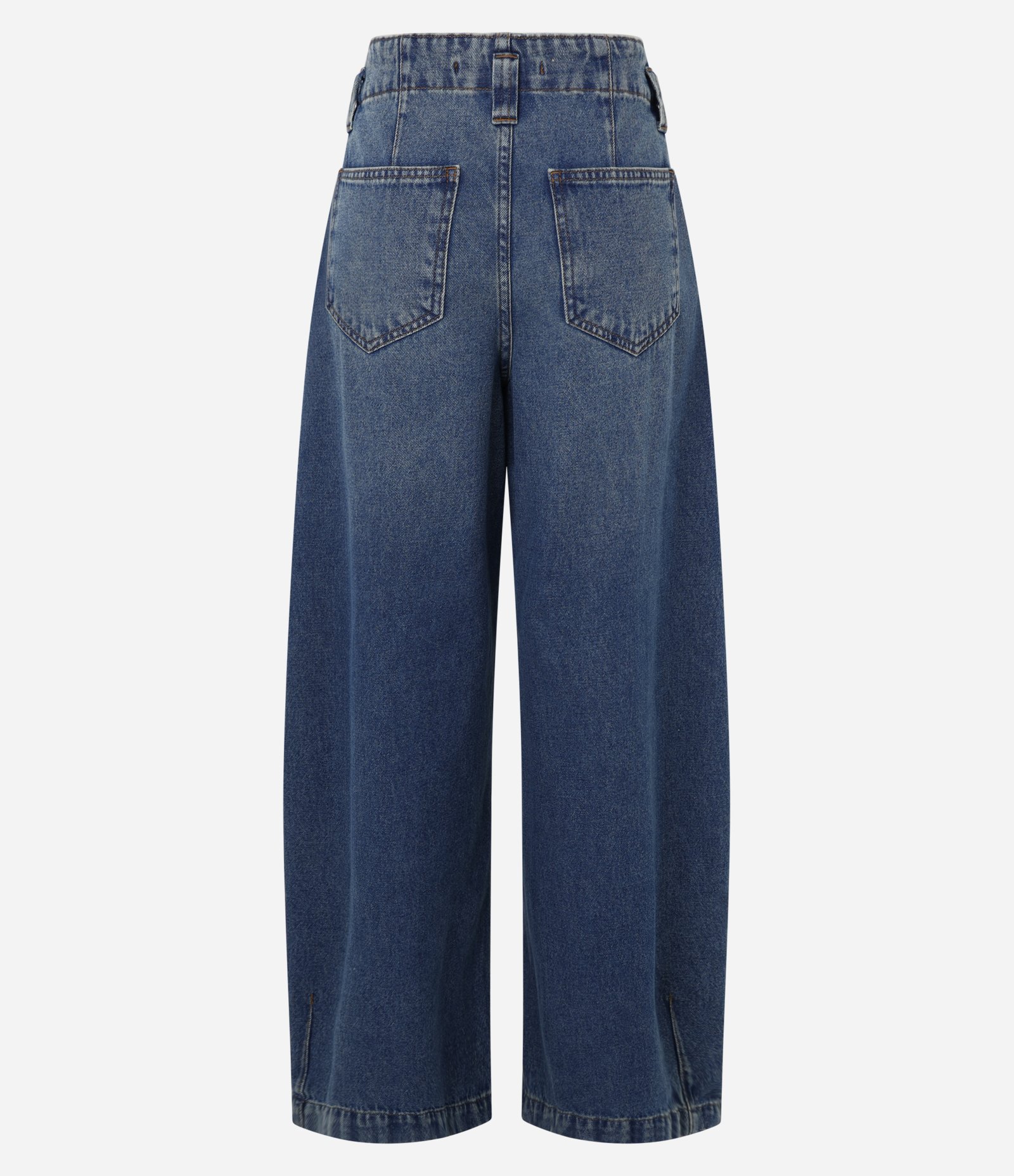 Calça Barrel em Jeans com Bolso Diferenciada Azul 6
