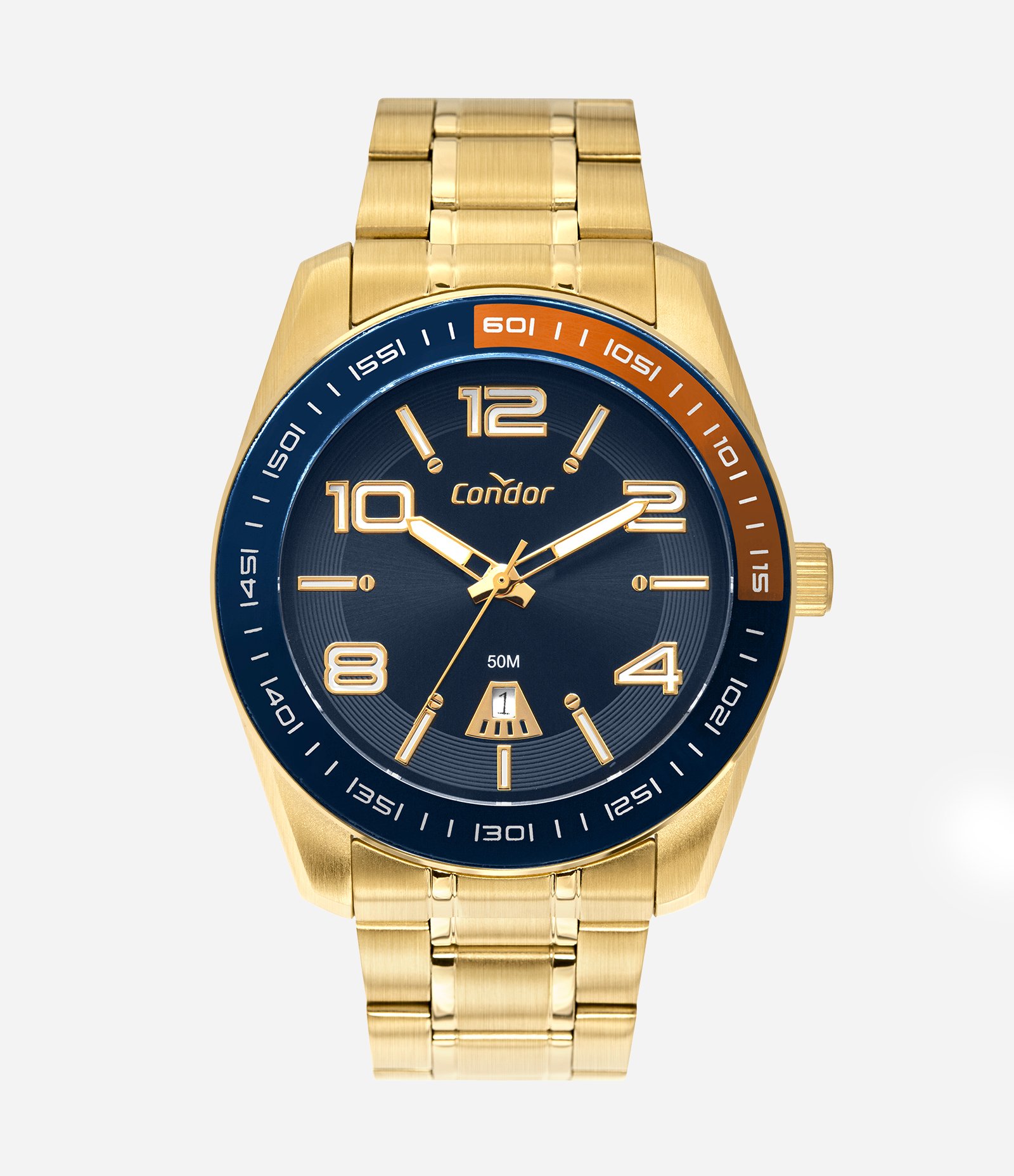 Relógio Condor Masculino Analógico Dourado 1