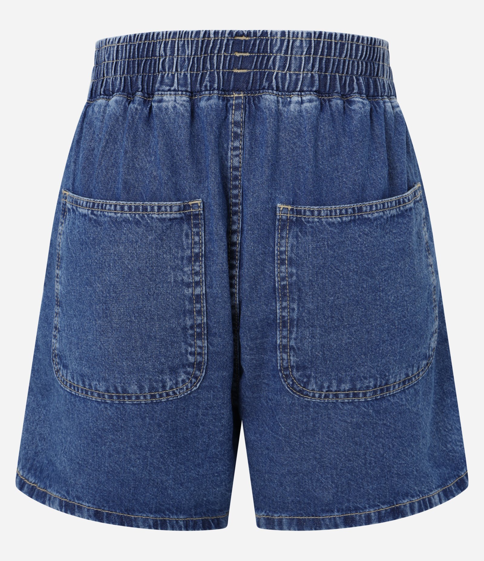 Short Runner em Jeans com Bolsos Grandes Azul 7