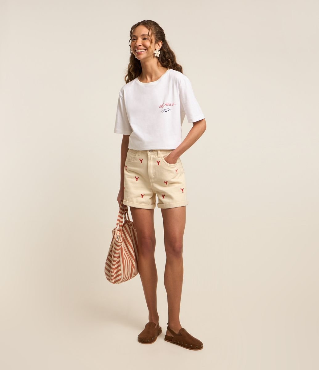 ごま　IENA VACHEMENT ヴァシュモンSHORT BZ Short Feminino Camel Suede com Taxas Country Moonhorse