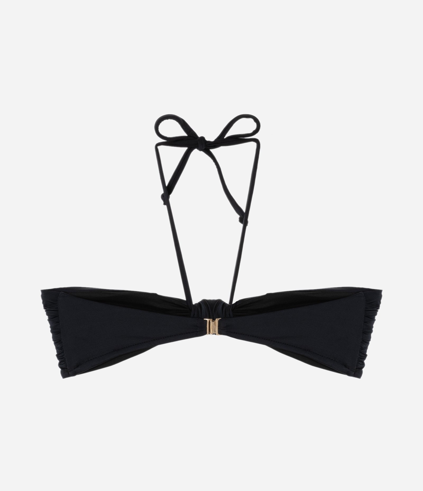 Biquíni Top Bandeau Em Microfibra Com Detalhe De Nó Preto 6