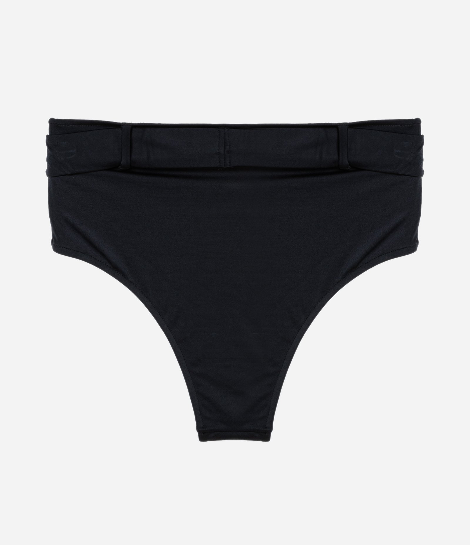 Biquini Calcinha Hot Pants em Microfibra com Detalhe de Aviamento de Bambu Lateral Preto 6